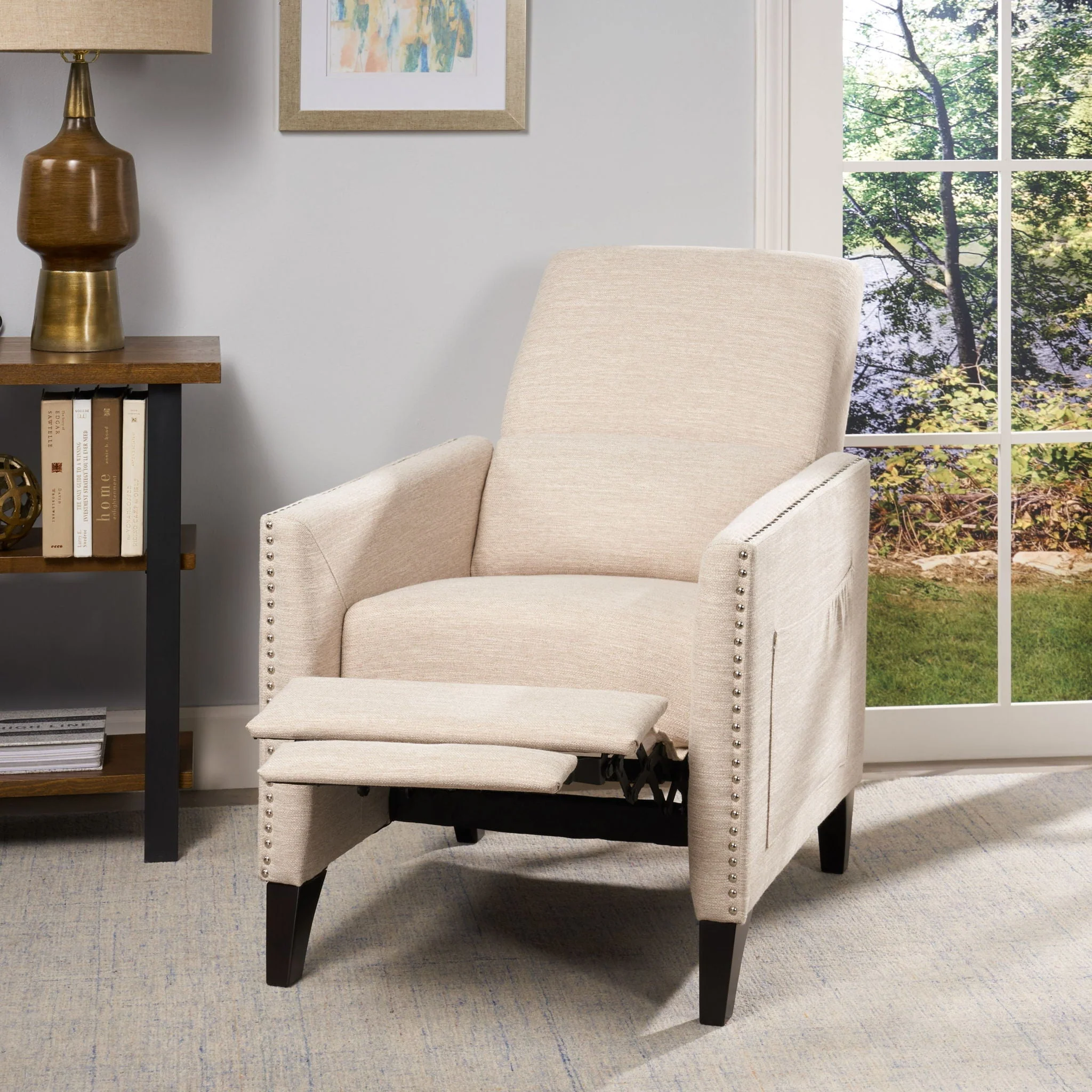 Kiersten - Contemporary Fabric Pushback Recliner - Image 11