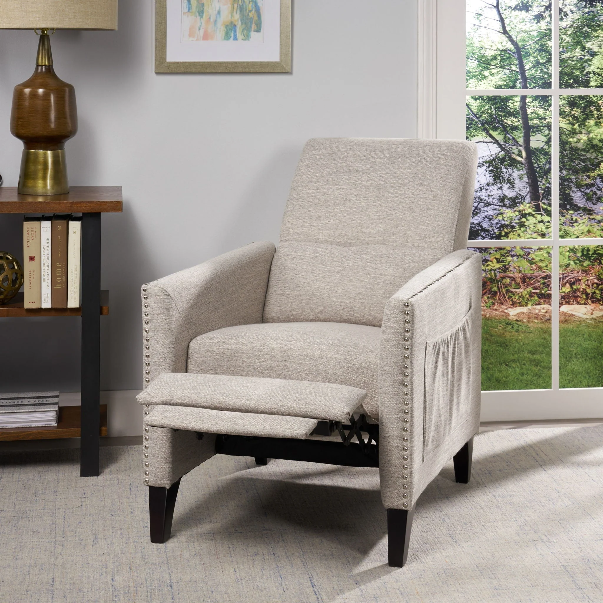 Kiersten - Contemporary Fabric Pushback Recliner - Image 12