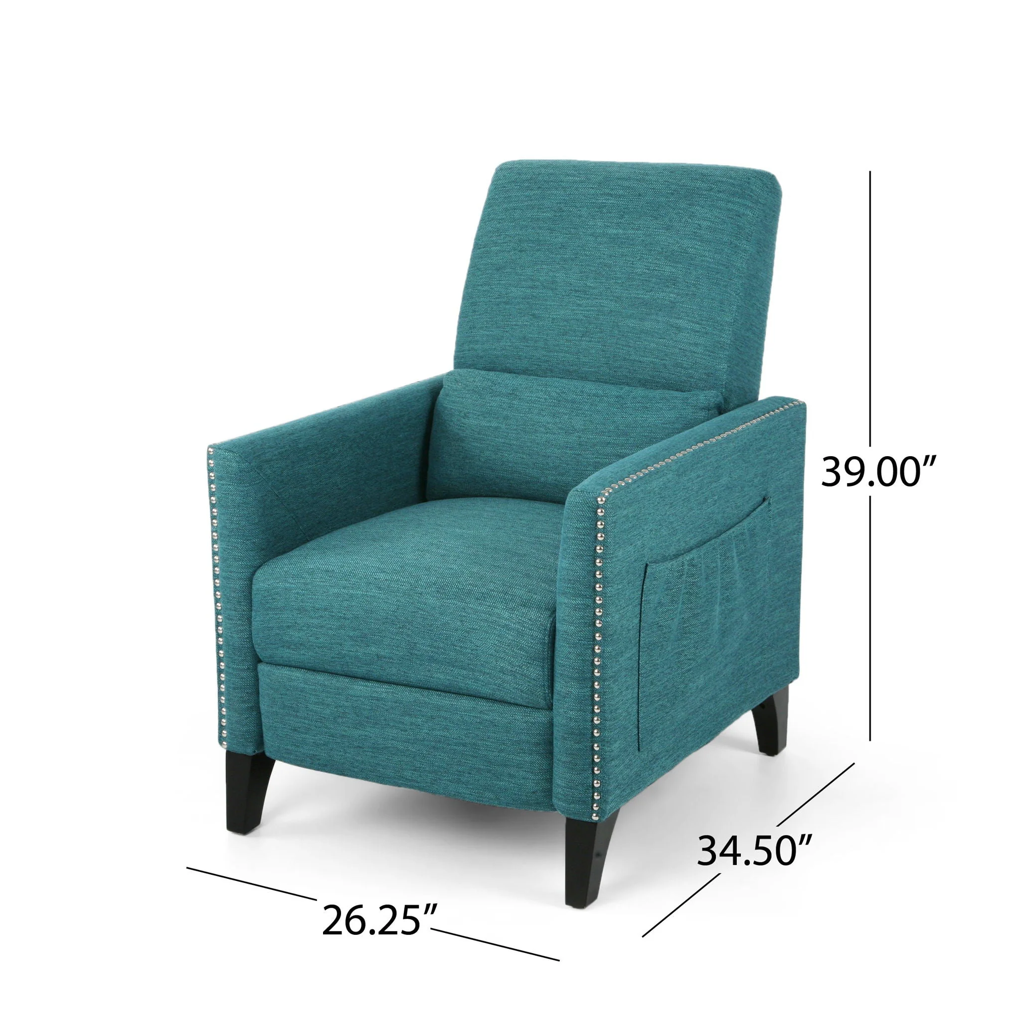 Kiersten - Contemporary Fabric Pushback Recliner - Image 8