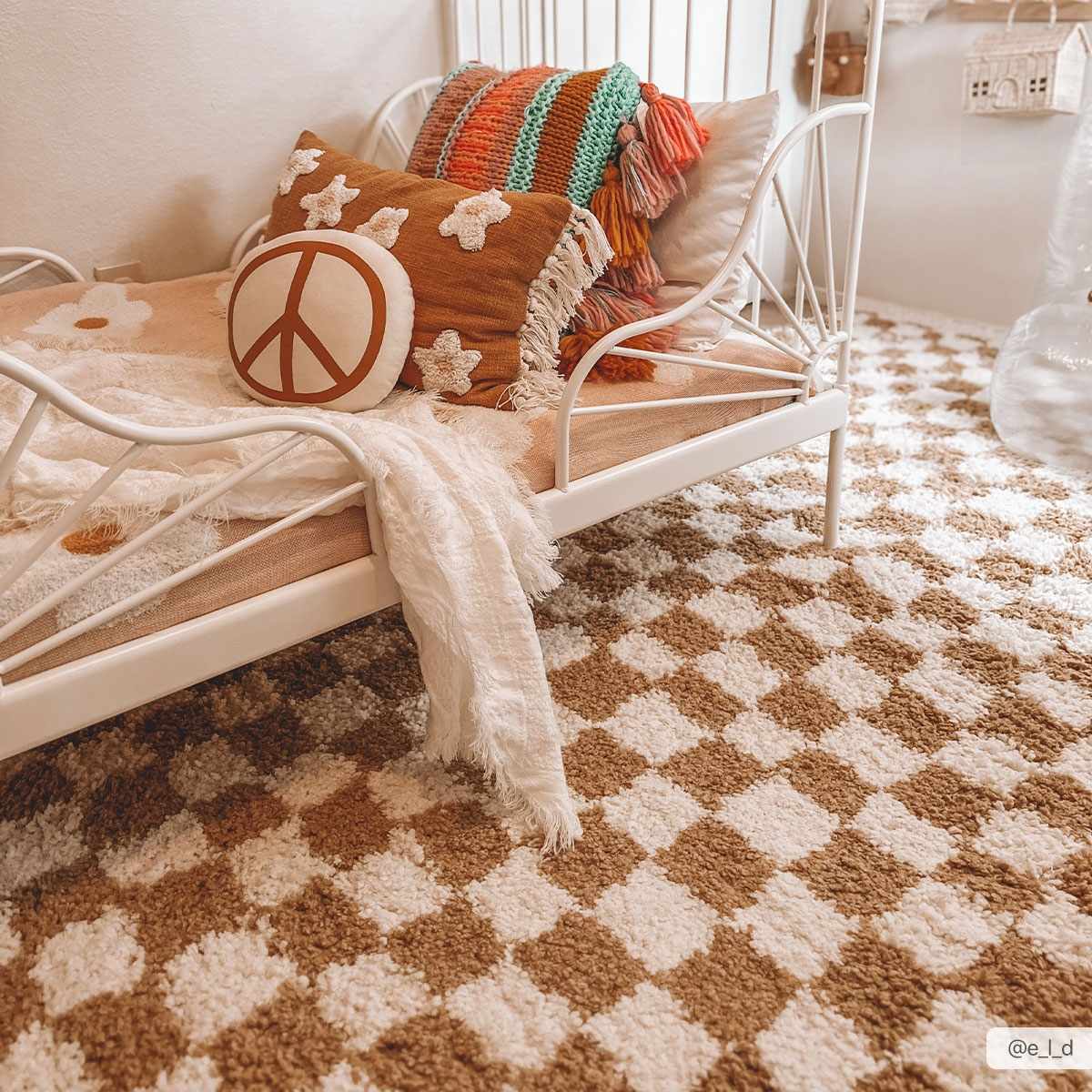 Kieu Mustard & Ivory Checkered Area Rug - Image 10