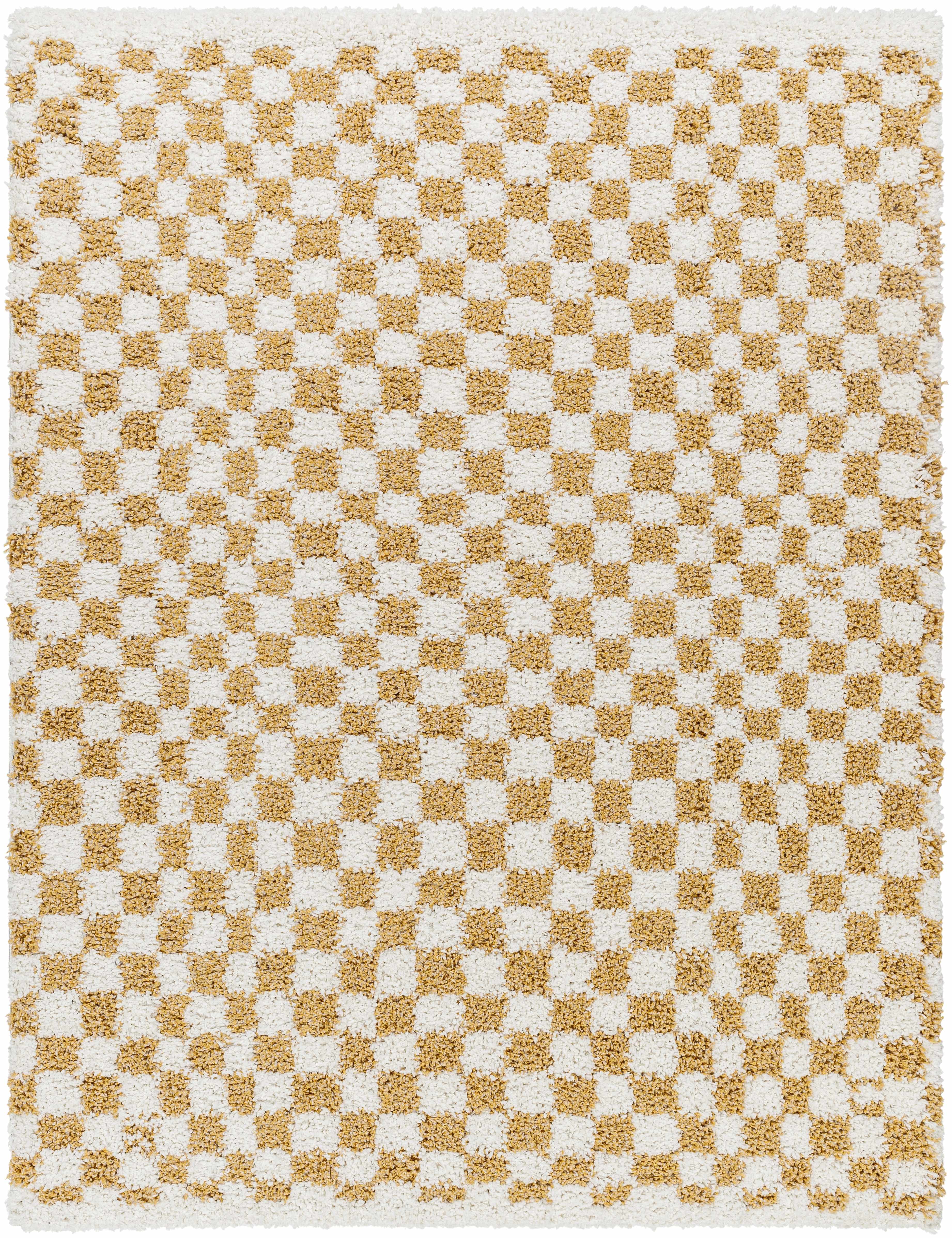 Kieu Mustard & Ivory Checkered Area Rug - Image 22