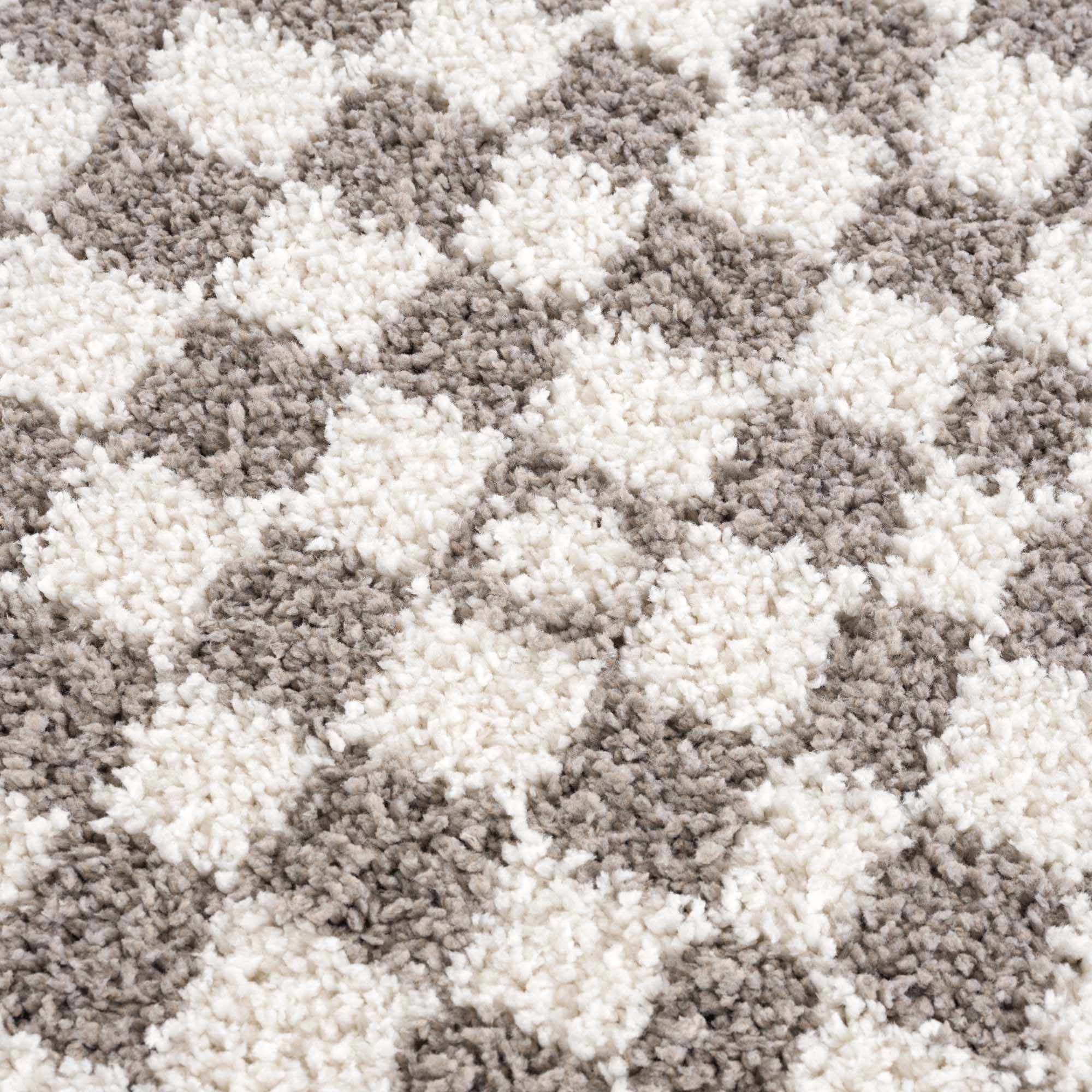 Kieu Taupe Checkered Plush Rug - Image 12