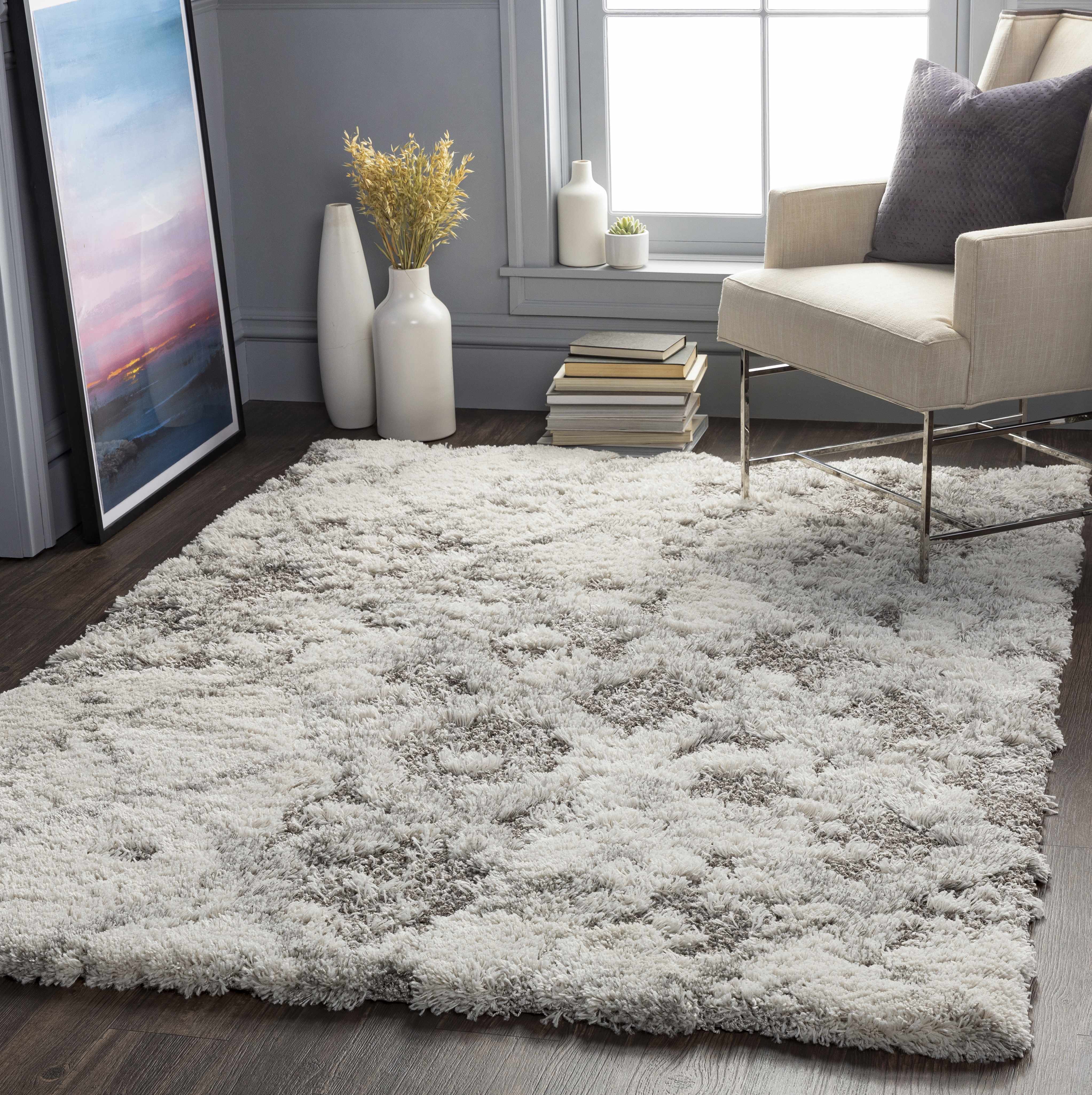 Kilgetty Gray Cloudy Shag Rug - Image 2