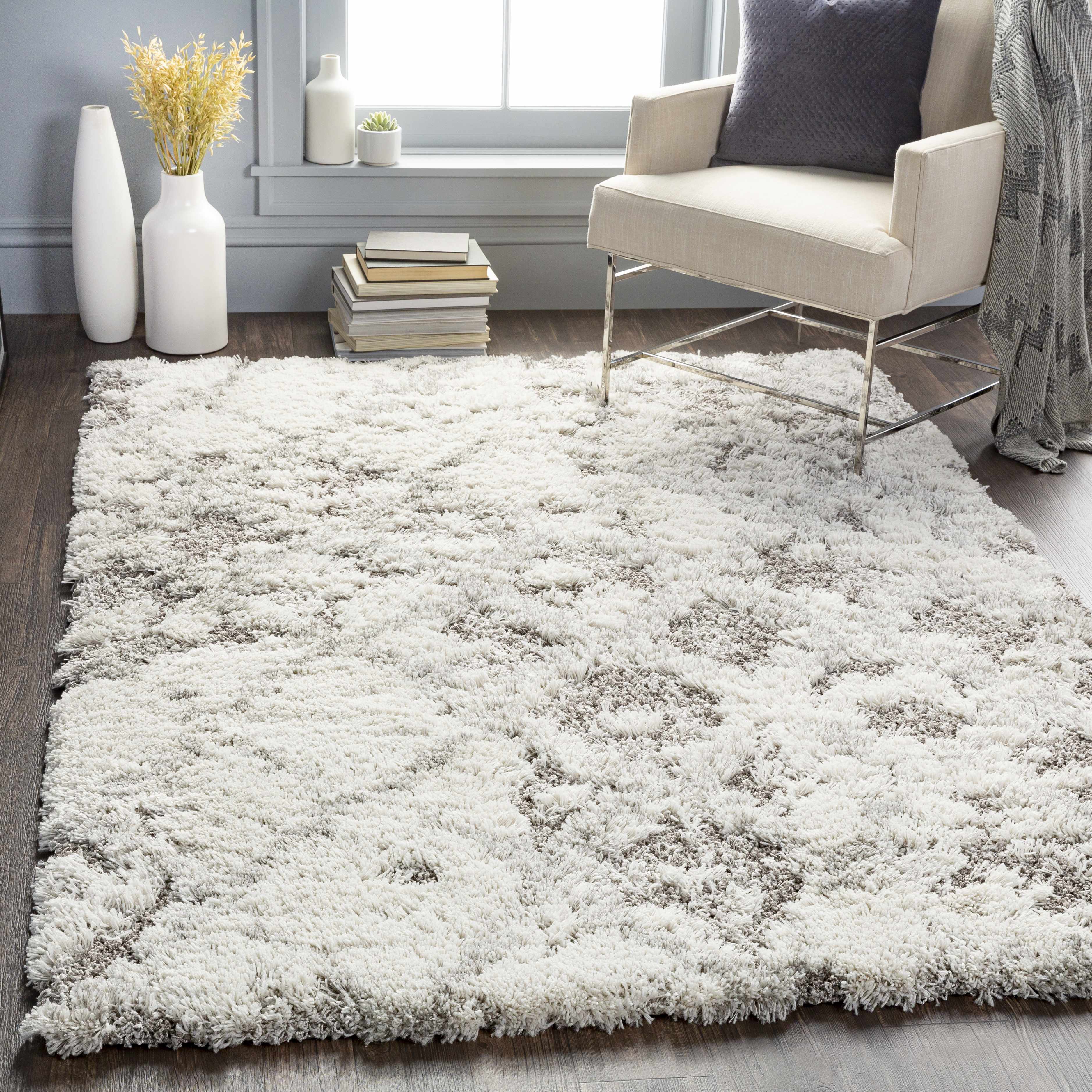Kilgetty Gray Cloudy Shag Rug - Image 3