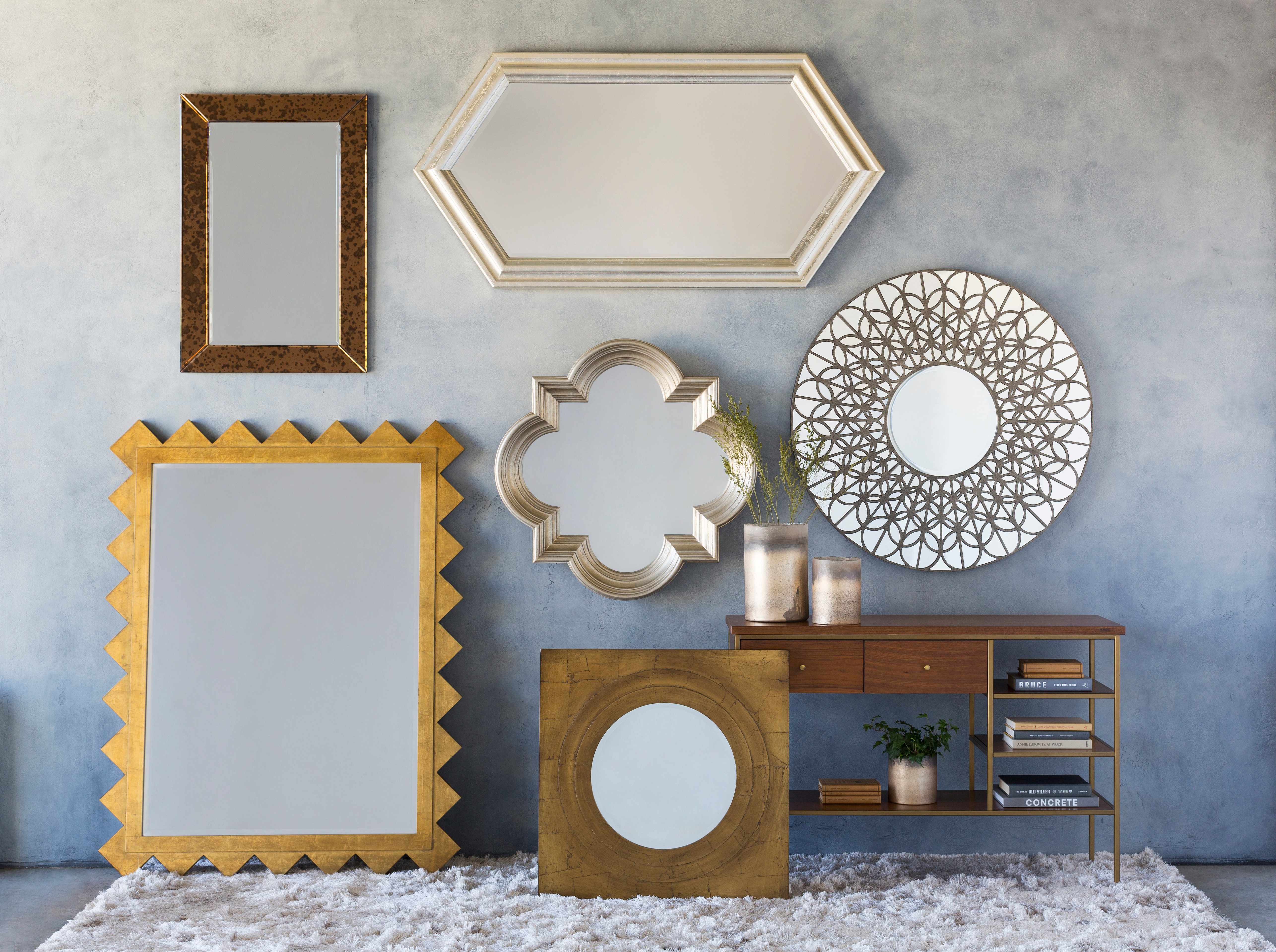 Killester Gold Frame Rectangular Mirror - Image 4