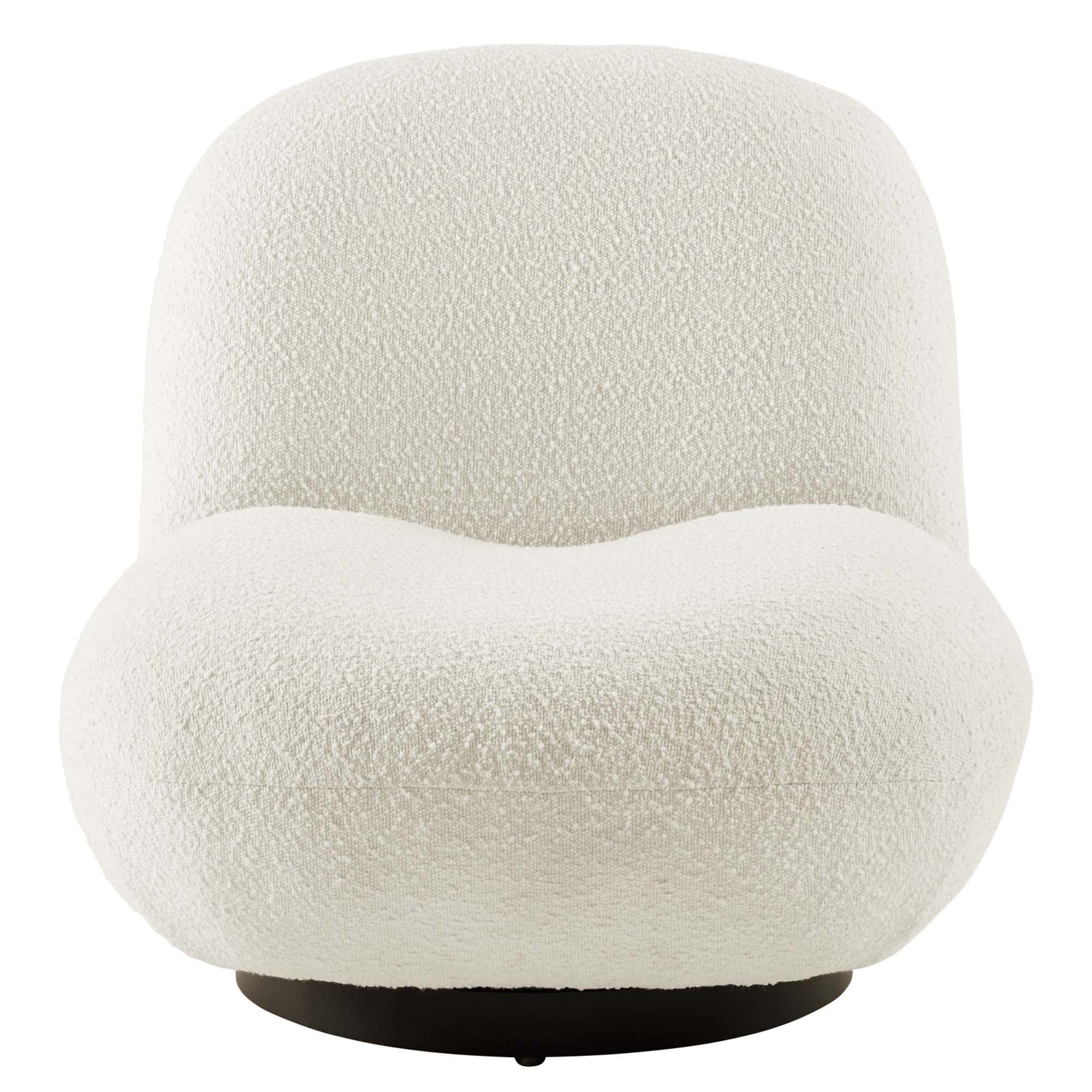 Kindred Boucle Upholstered Fabric Swivel Chair by Modway - Image 5