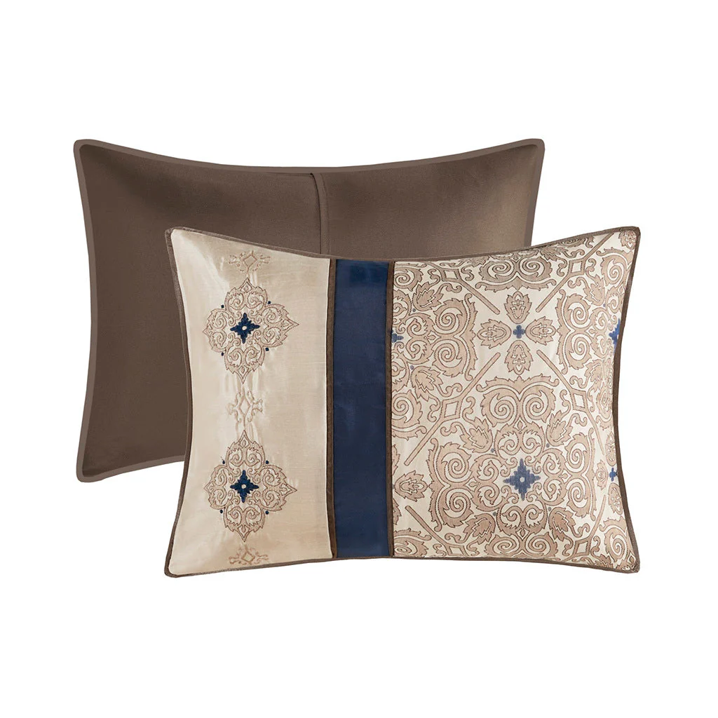King 7 Piece Jacquard Comforter Set with Throw Pillows - Image 12
