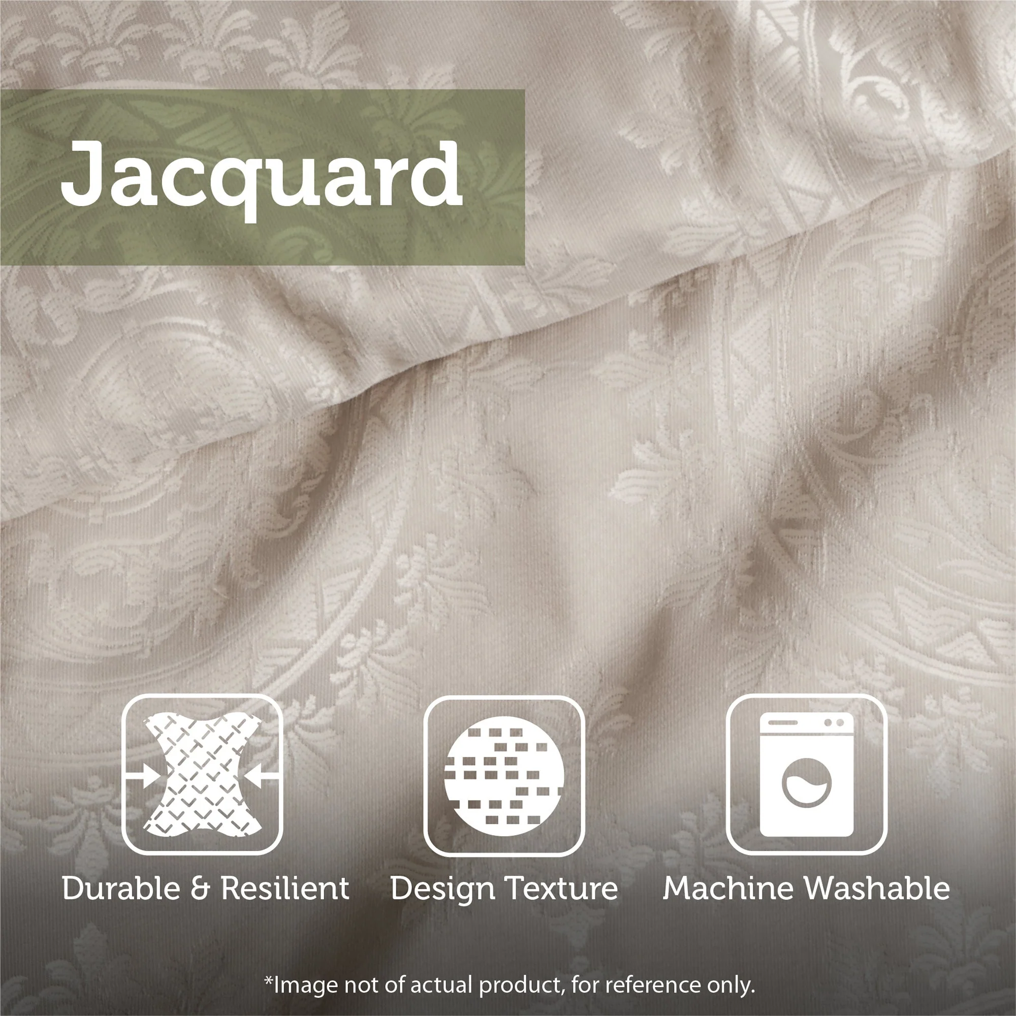 King 7 Piece Jacquard Comforter Set with Throw Pillows - Image 2
