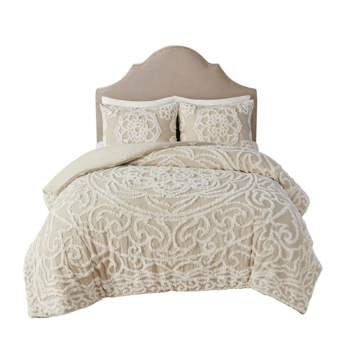 King/Cal King 3 Piece Tufted Cotton Duvet Cover Set - Image 9