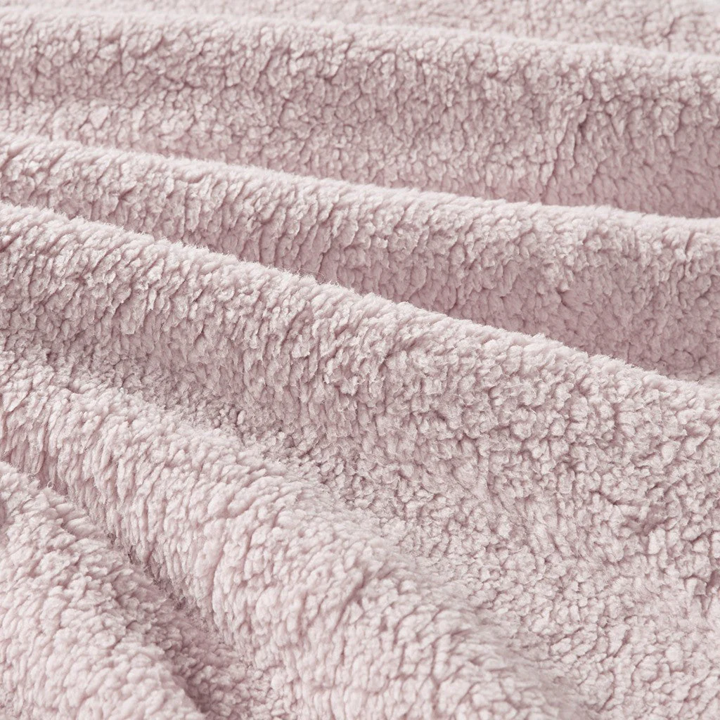 King/Cal King Crushed Velvet Sherpa Reversible Comforter Set - Image 2