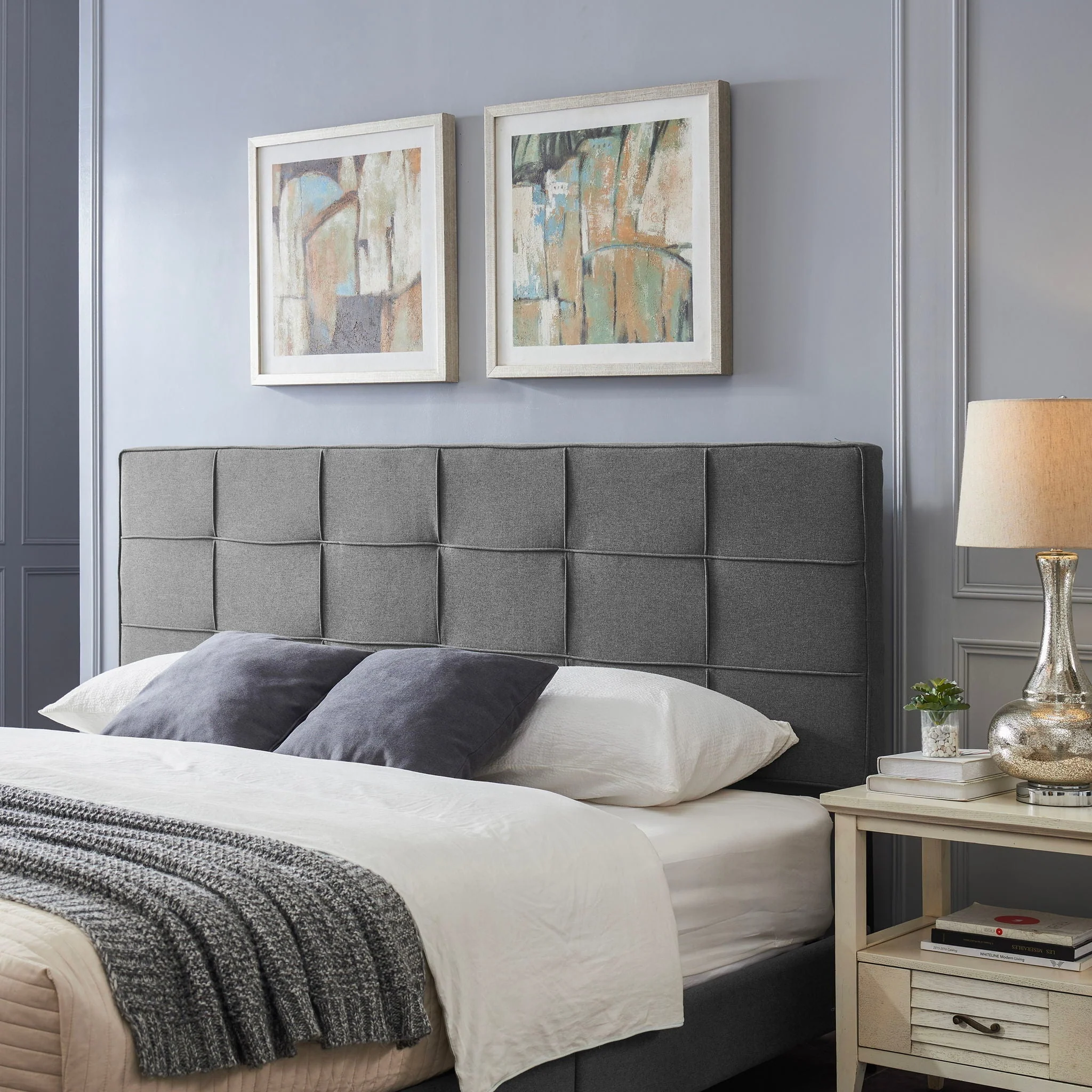 King / California King Sized Headboard - Charcoal Gray - Image 4