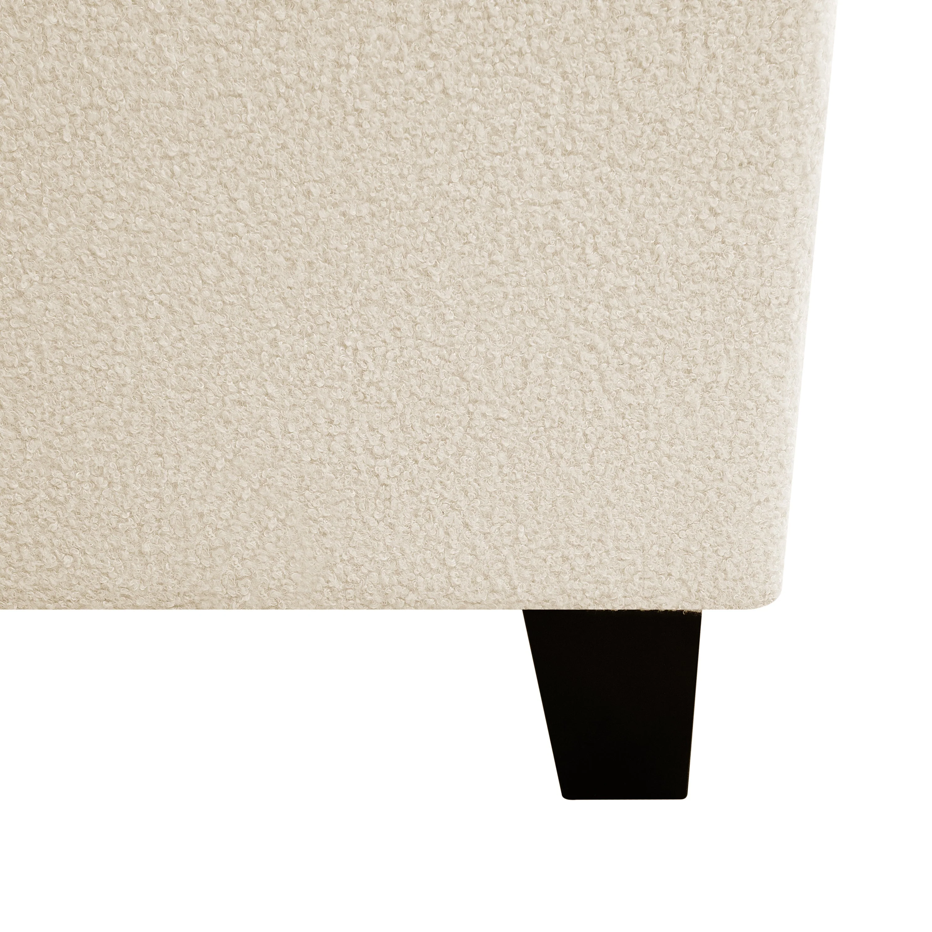 King Size Bed Frame with Upholstered Teddy Velvet Headboard - Image 13