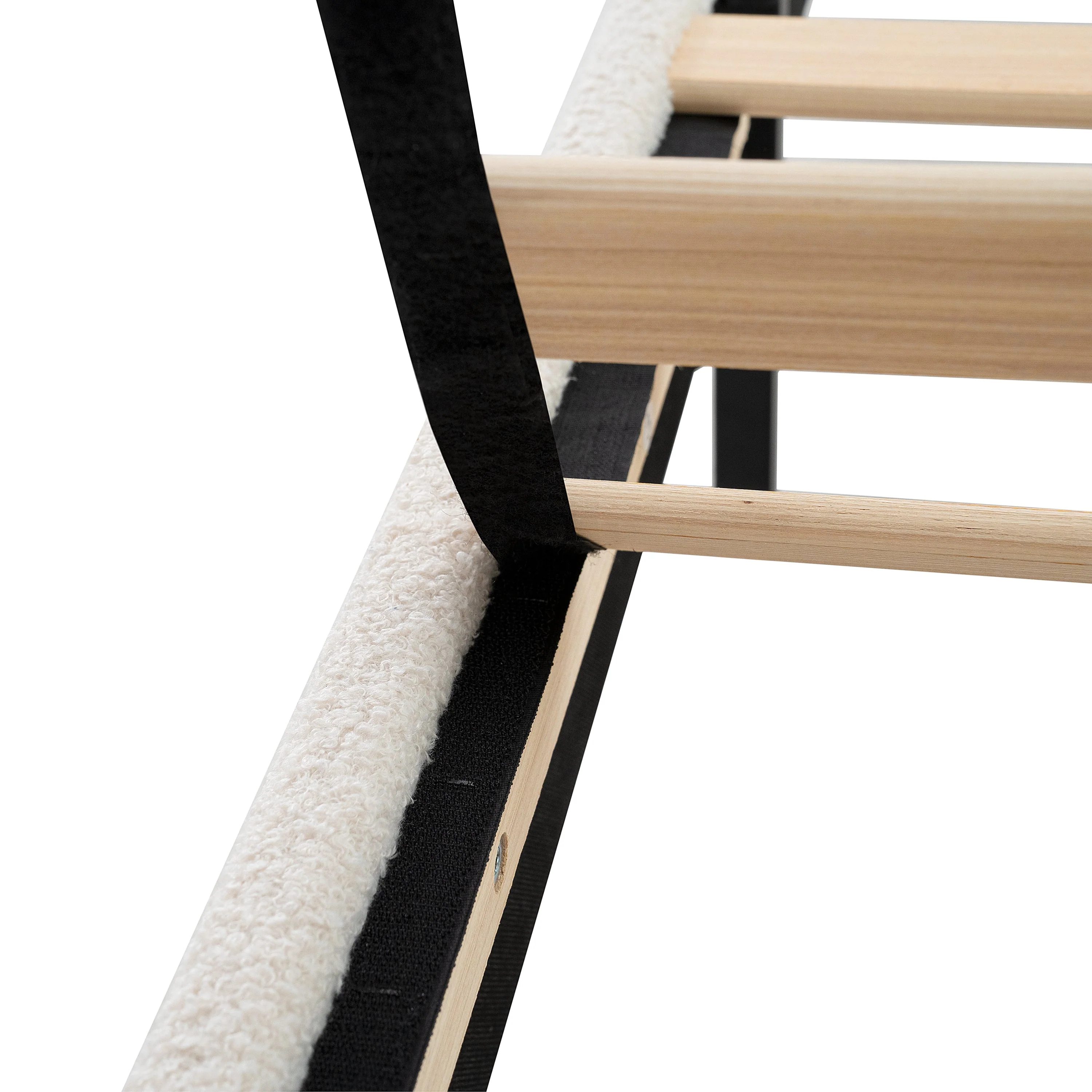 King Size Bed Frame with Upholstered Teddy Velvet Headboard - Image 14
