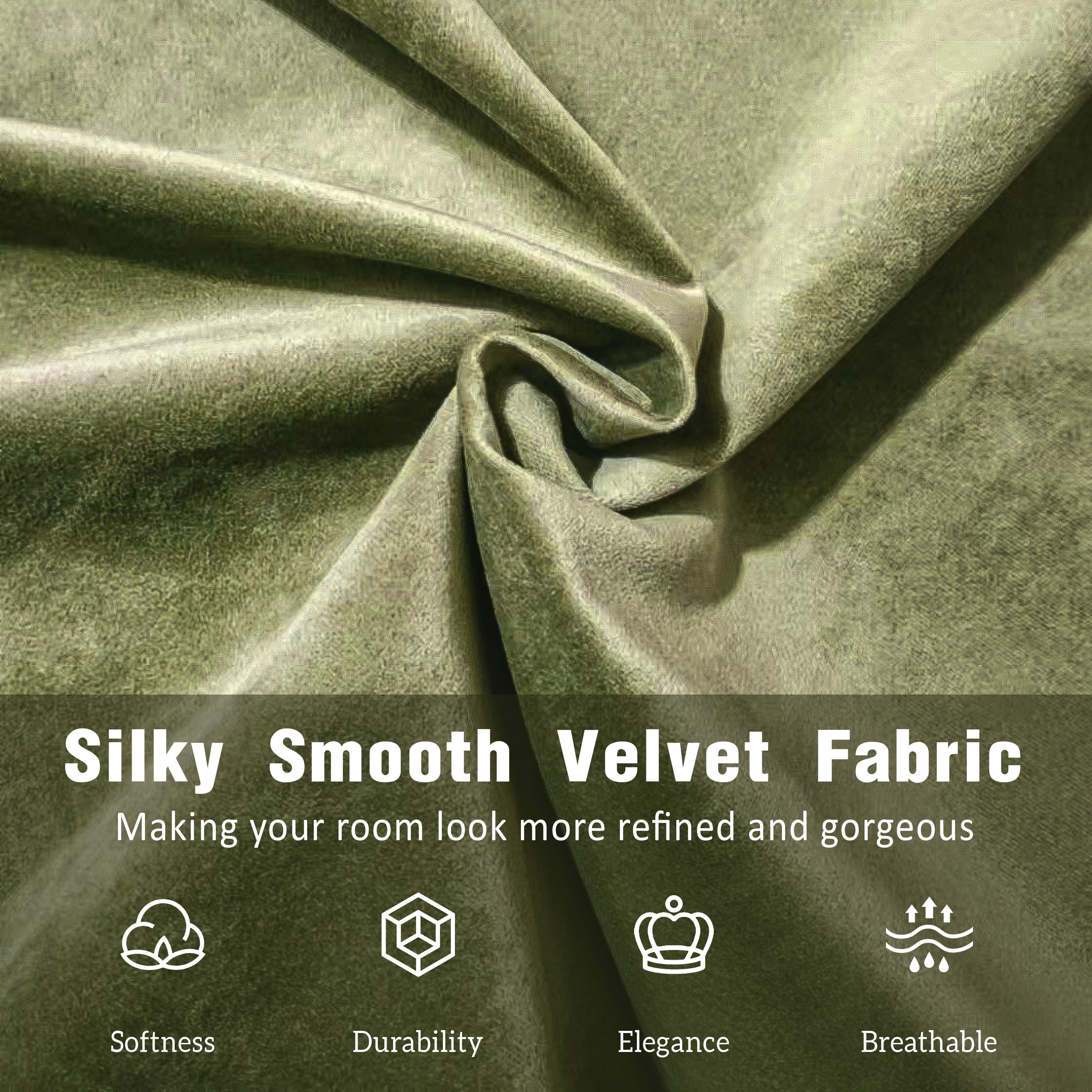 King Size Platform Bed with Velvet Fabric and Curved Headboard - Image 6