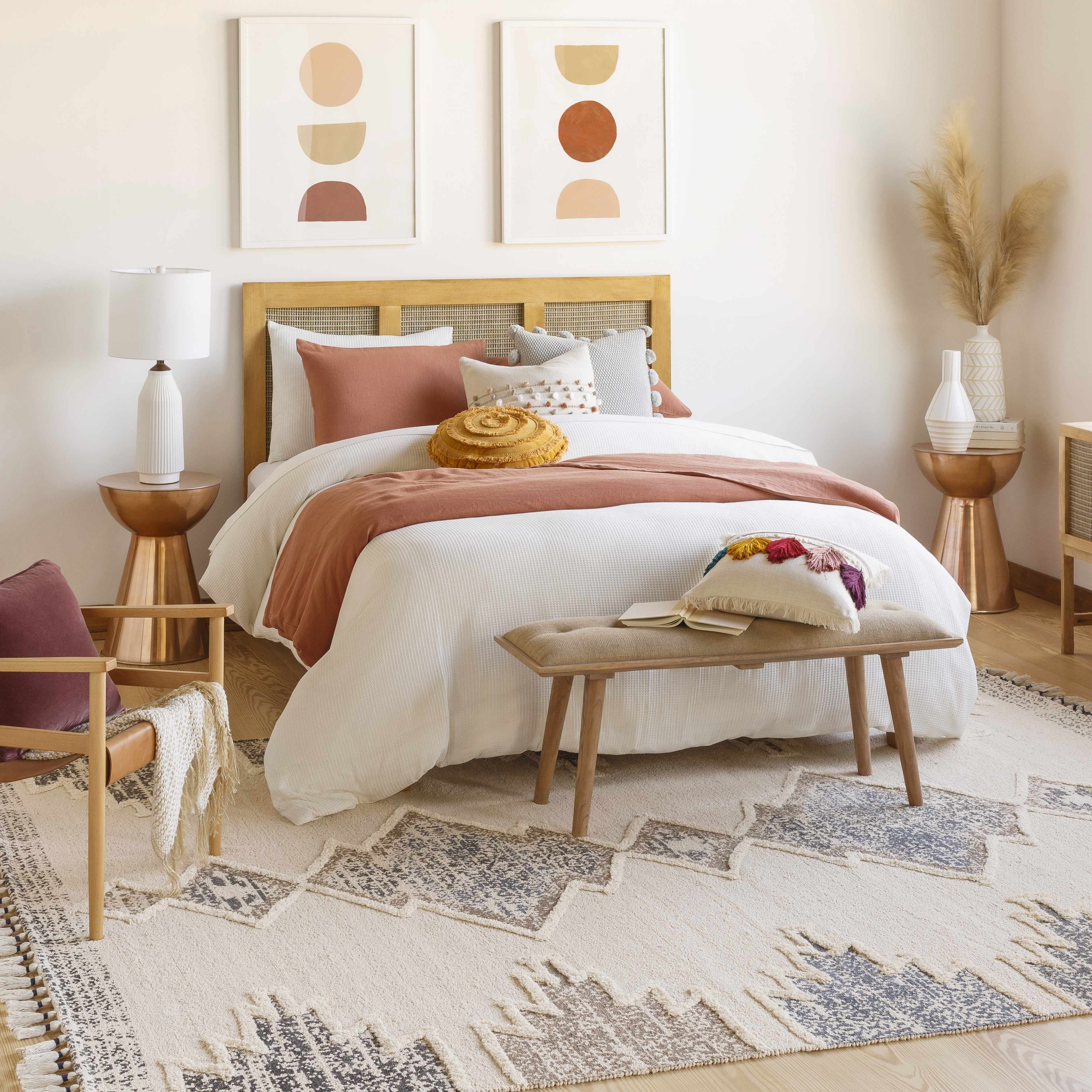 Kingborough Cream/Brown Cotton Area Rug - Clearance - Image 9