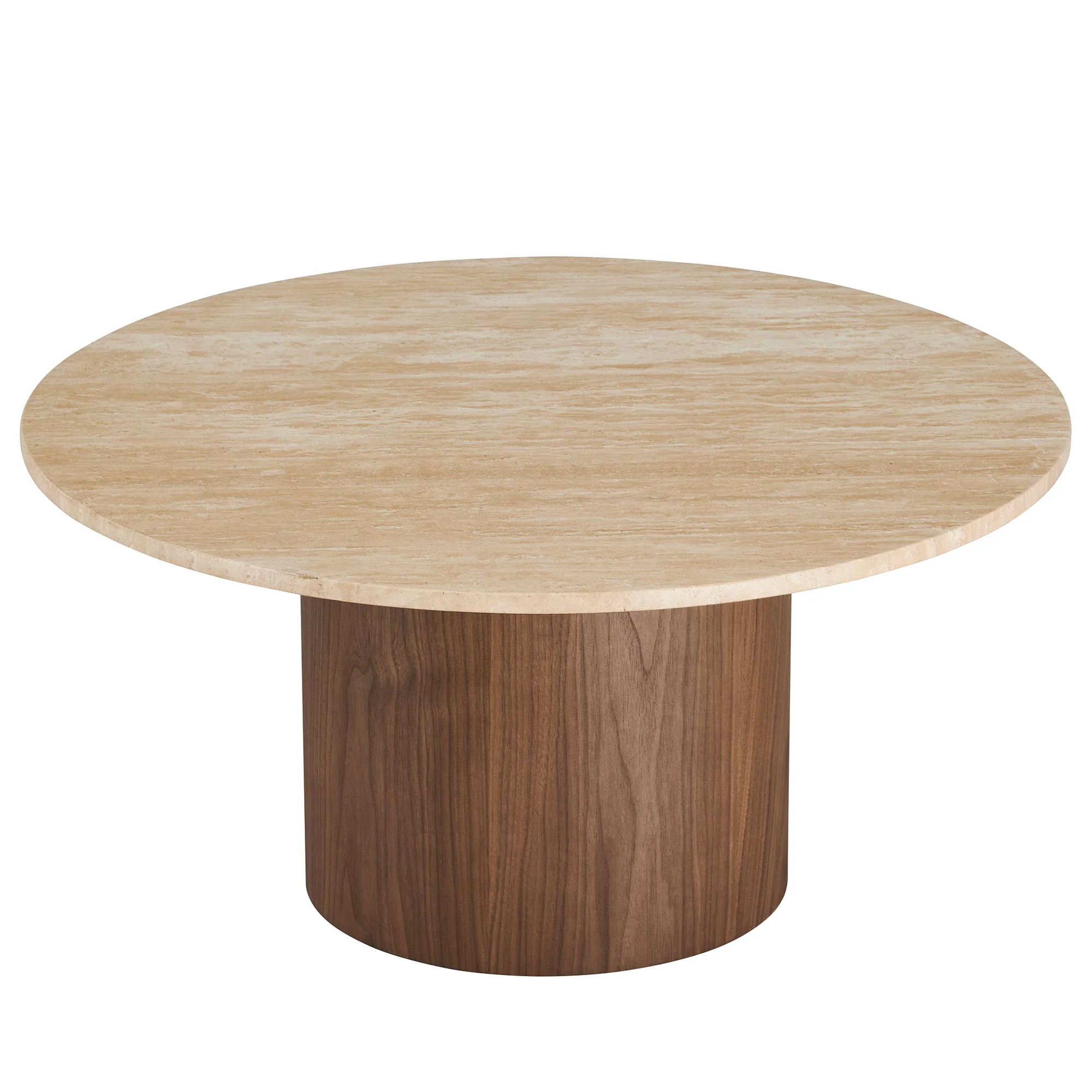 Kioni Round Travertine Coffee Table by Modway - Image 5
