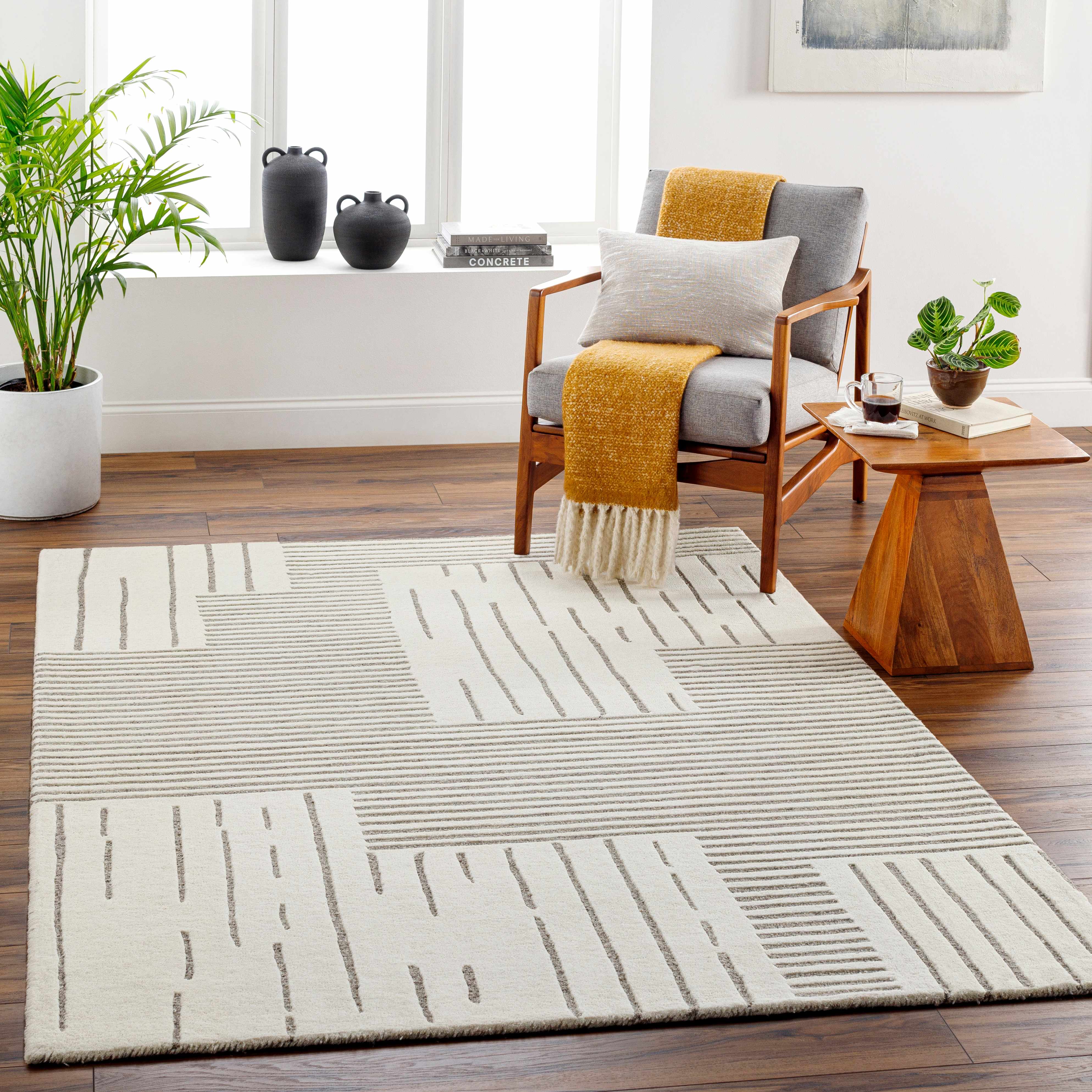 Kira Modern Wool Area Rug - Image 7