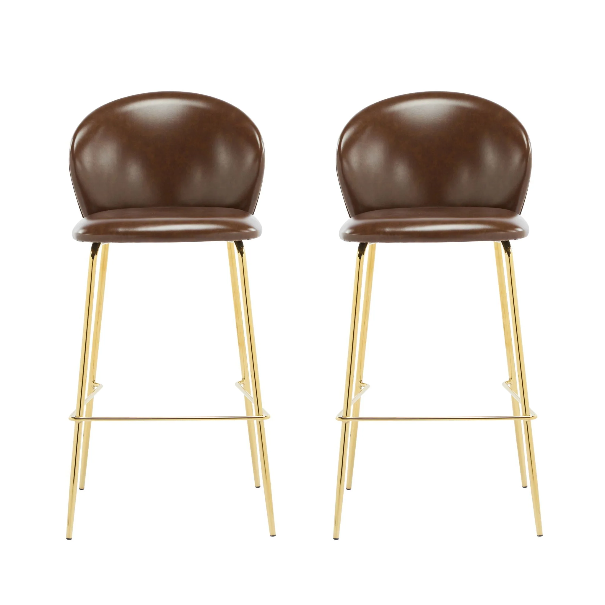 Kira Upholstered Bar Stool Set of 2 - Image 2