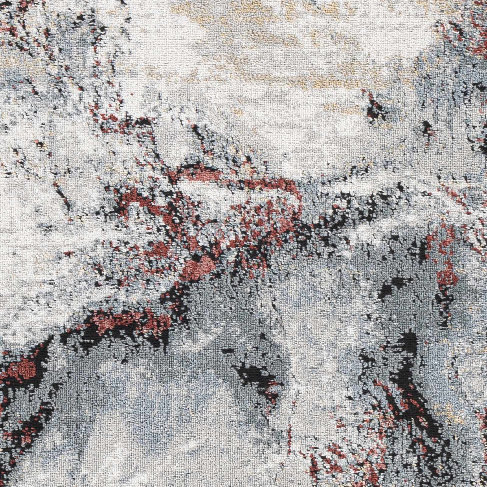 Kirkland Silver-Red Marble Rug - Image 5