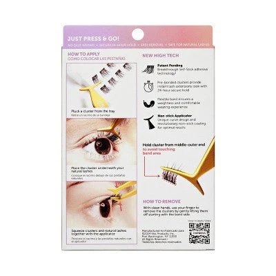 KISS Products imPRESS Press-On Self Adhesive Eyelashes Natural & Wispy 50ct - New - Image 11