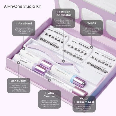 KISS Products Studio Lash Extension Kit 8-12mm Delicate Light Volume 54ct - Imperfect Box - Image 2