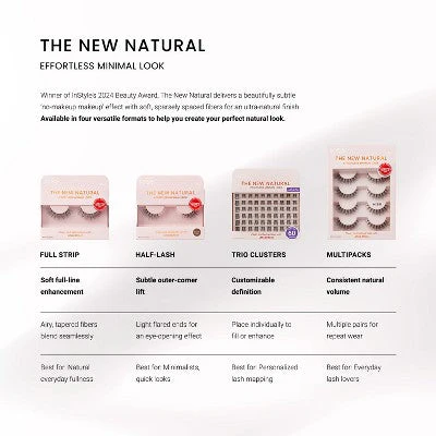 KISS Products The New Natural False Eyelashes Pearl Earring 4ct - Imperfect Box - Image 6