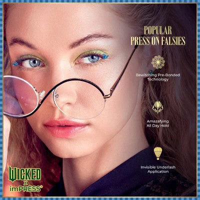 KISS Products Wicked X imPRESS Press-On Self Adhesive False Eyelashes Ozspresso 12ct - Image 5