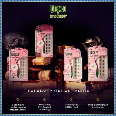 KISS Products Wicked X imPRESS Press-On Self Adhesive False Eyelashes Ozspresso 12ct - Image 6