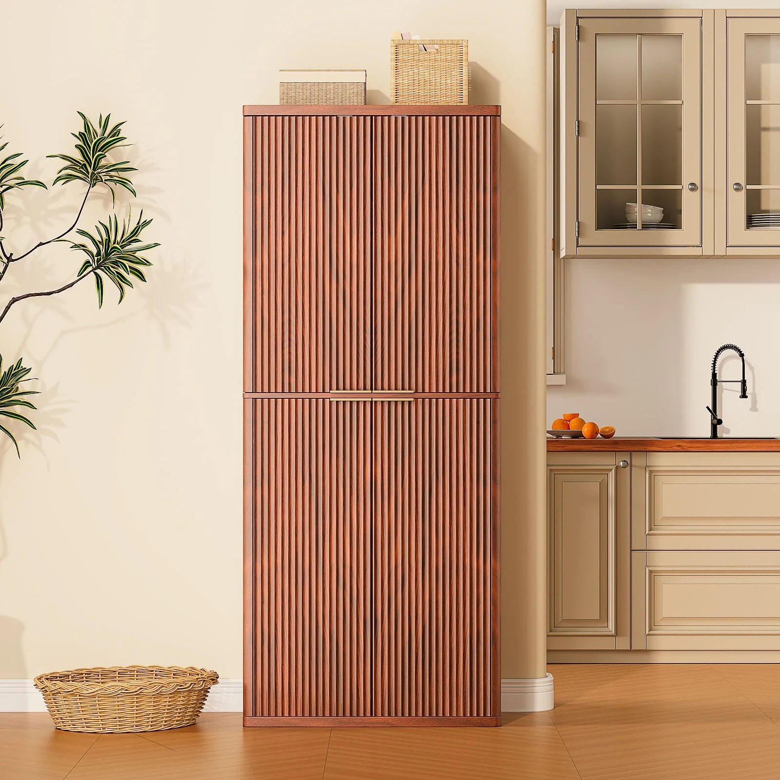 Kitchen Pantry Cabinet With 6 Doors - Image 7