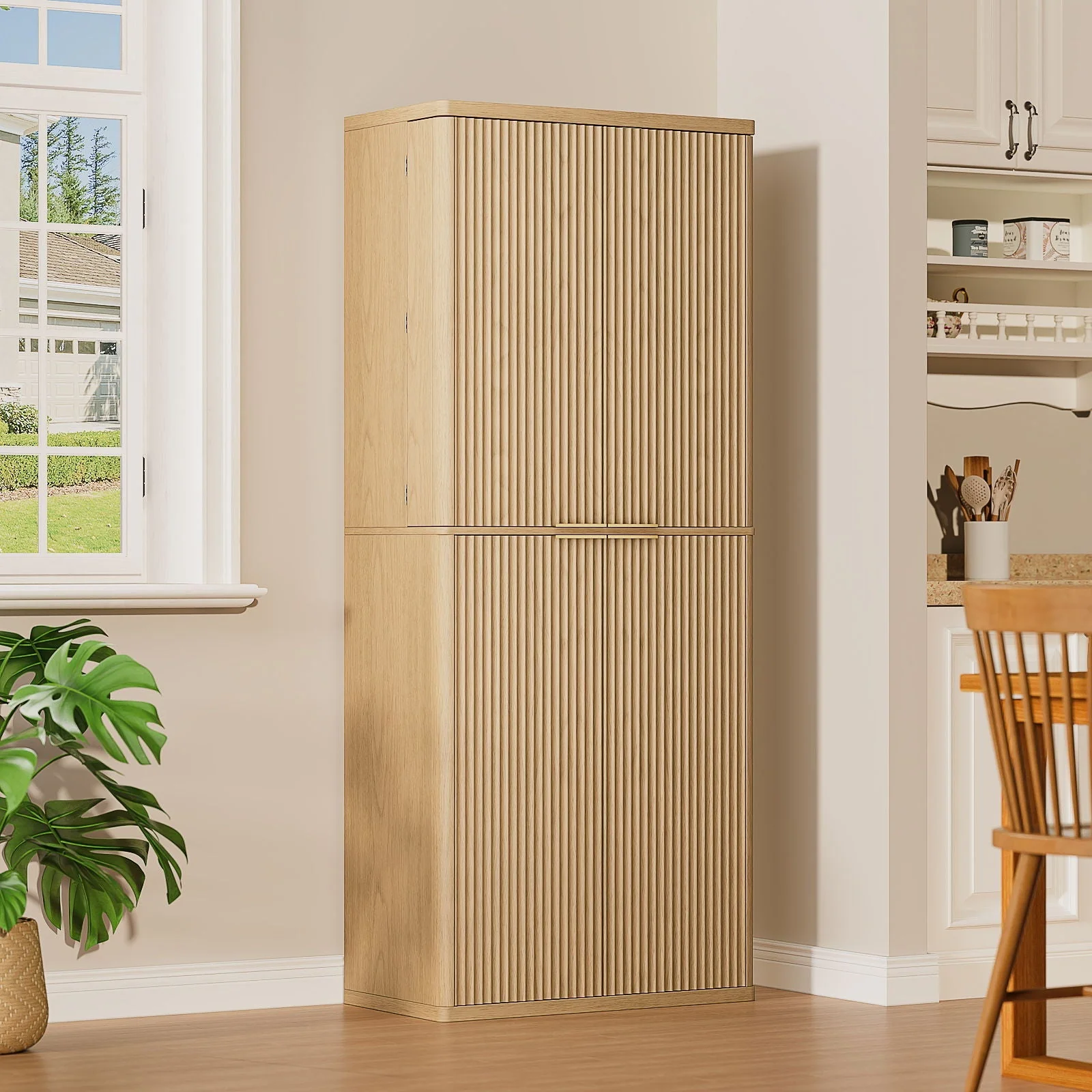 Kitchen Pantry Cabinet With 6 Doors - Image 8