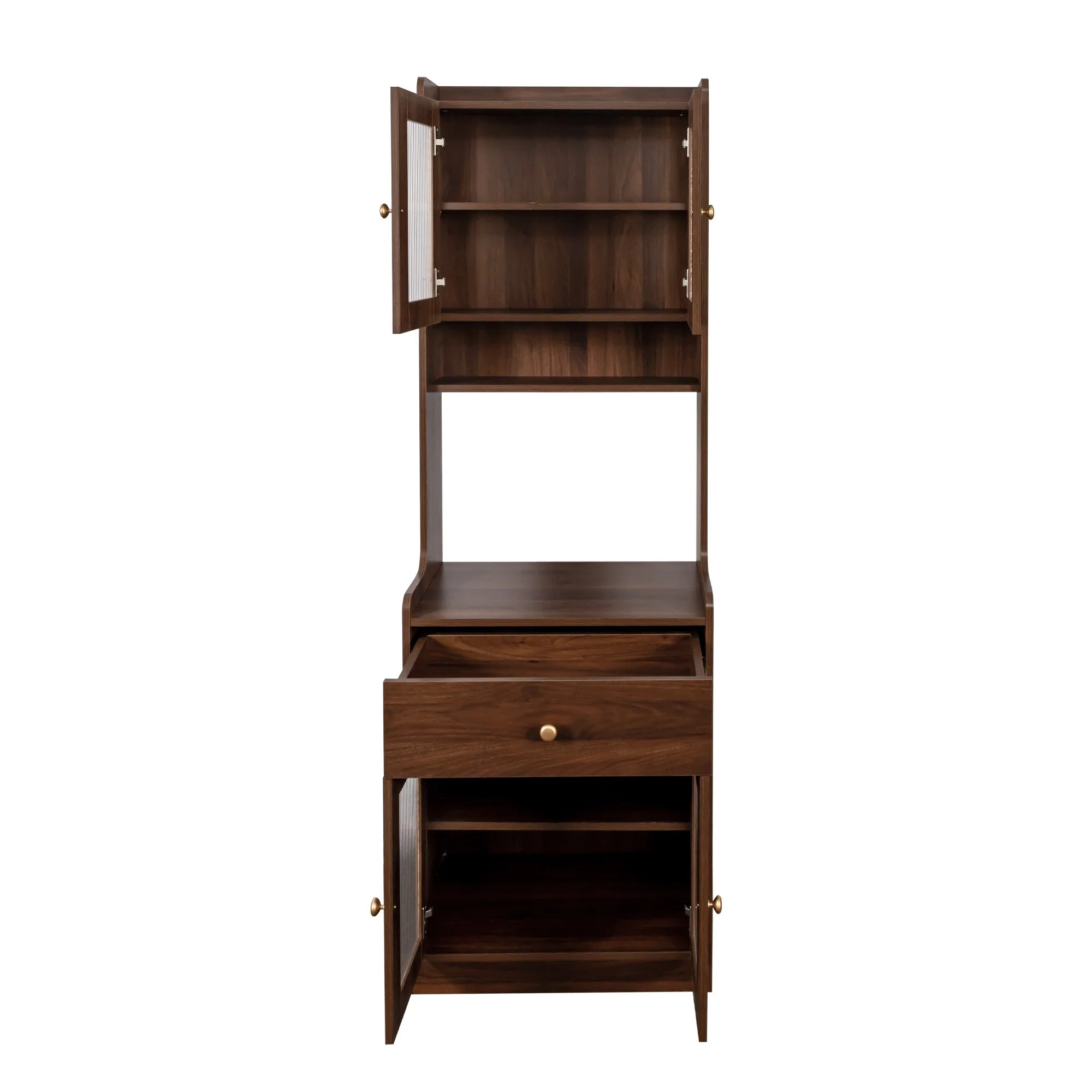 Kitchen Pantry Hutch Storage Cabinet Farmhouse Style - Image 14