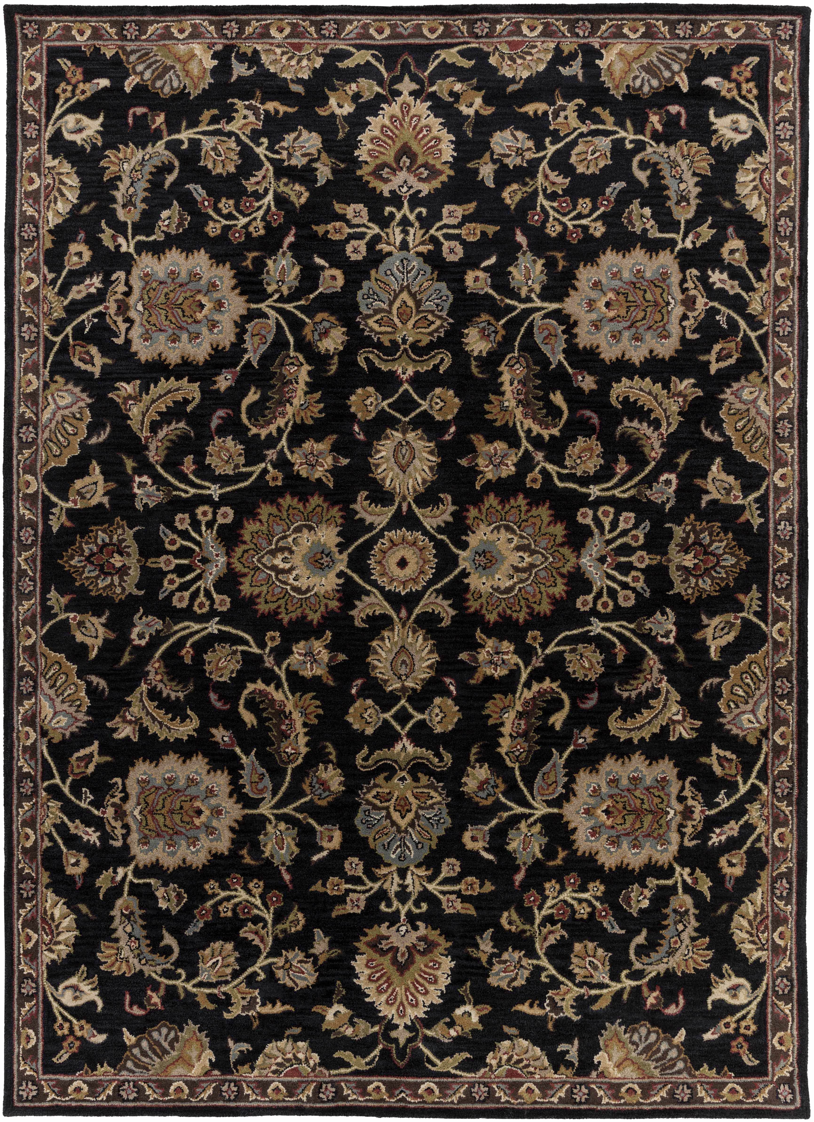 Kittredge Floral Black Wool Rug - Image 10