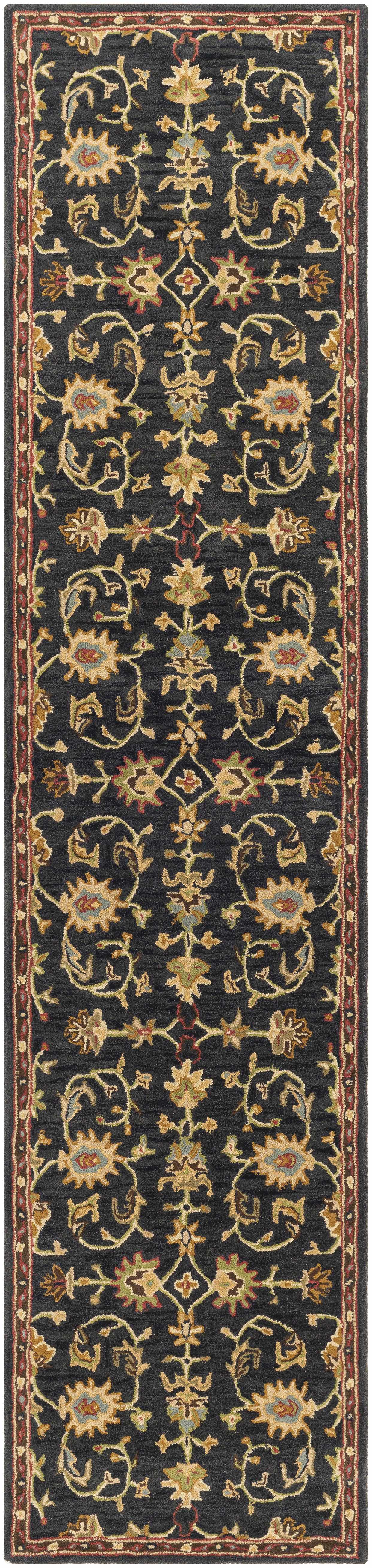 Kittredge Floral Black Wool Rug - Image 11
