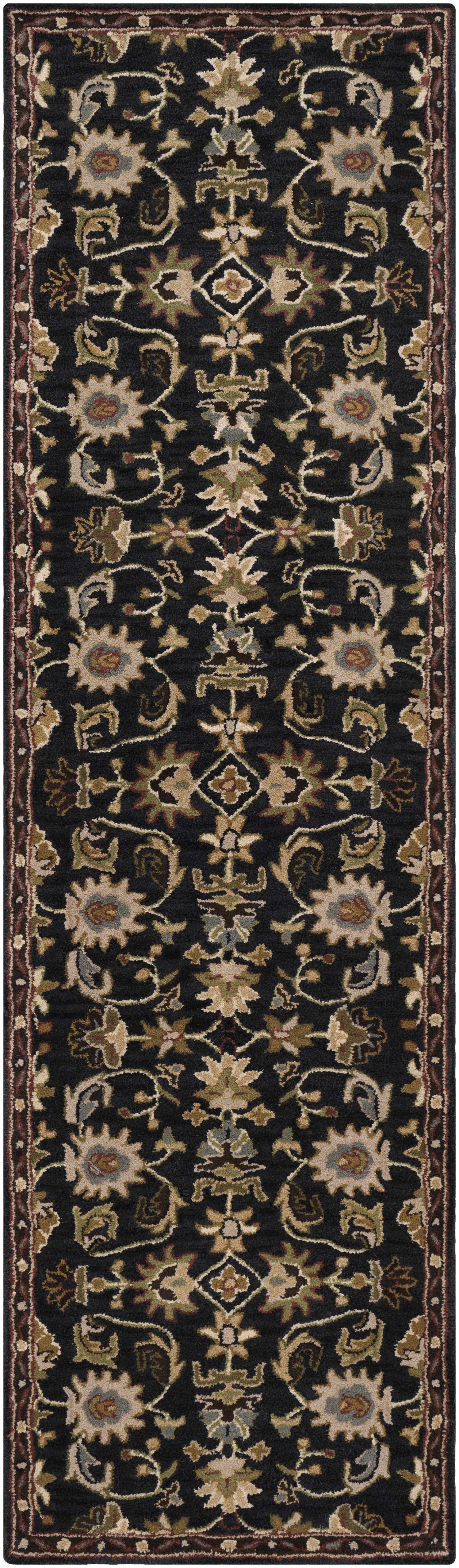 Kittredge Floral Black Wool Rug - Image 13