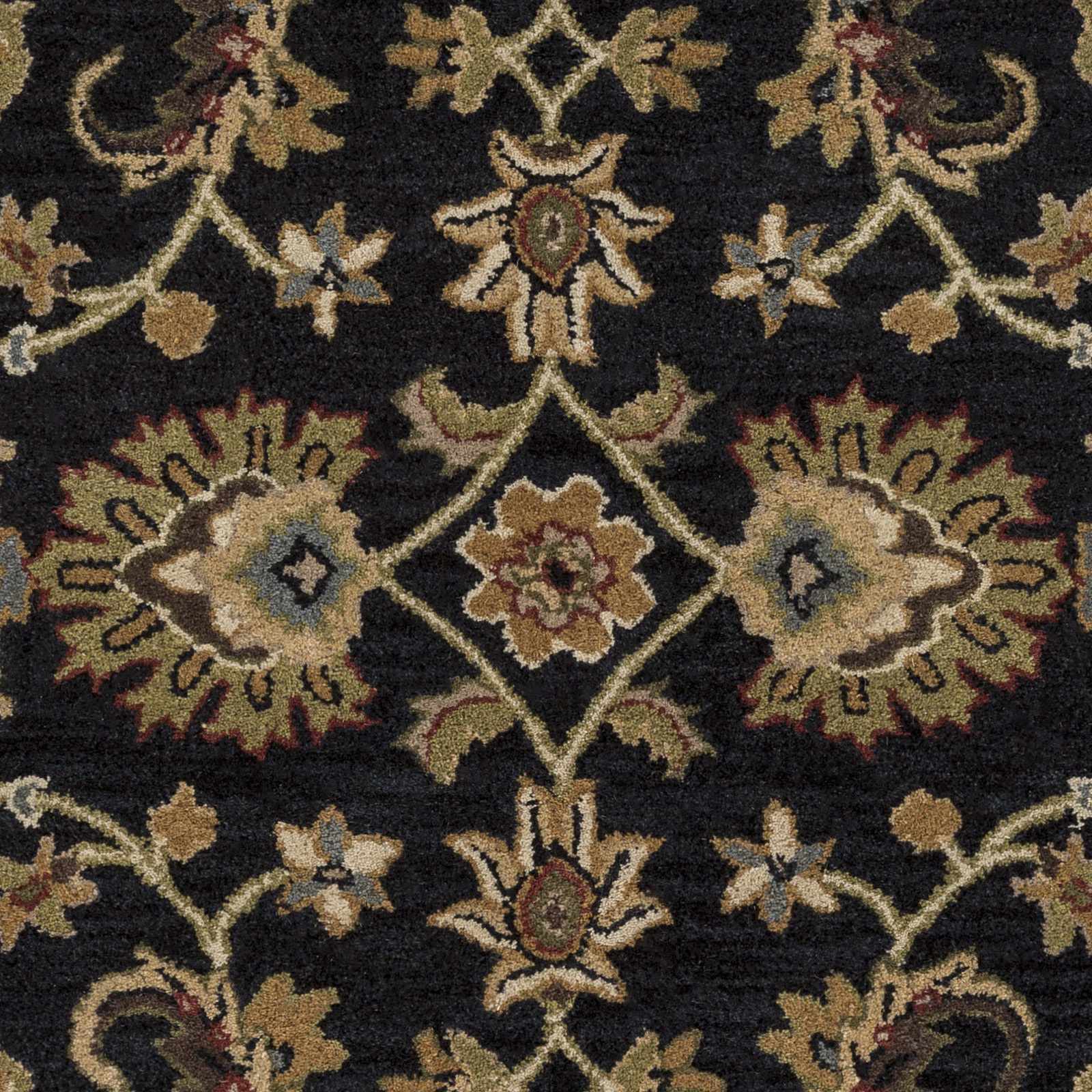 Kittredge Floral Black Wool Rug - Image 5