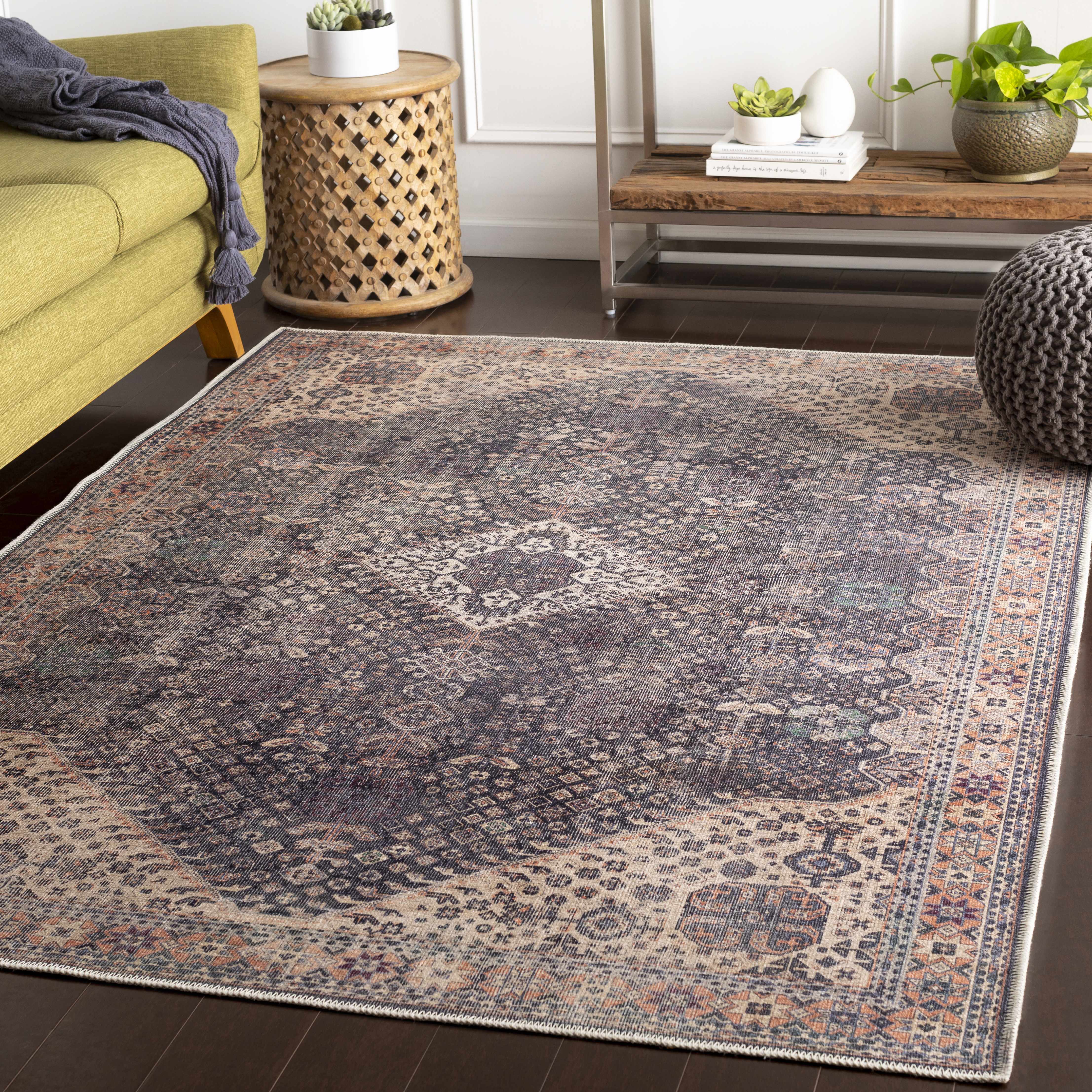 Kittrell Vintage Flat Pile Washable Rug - Clearance - Image 2