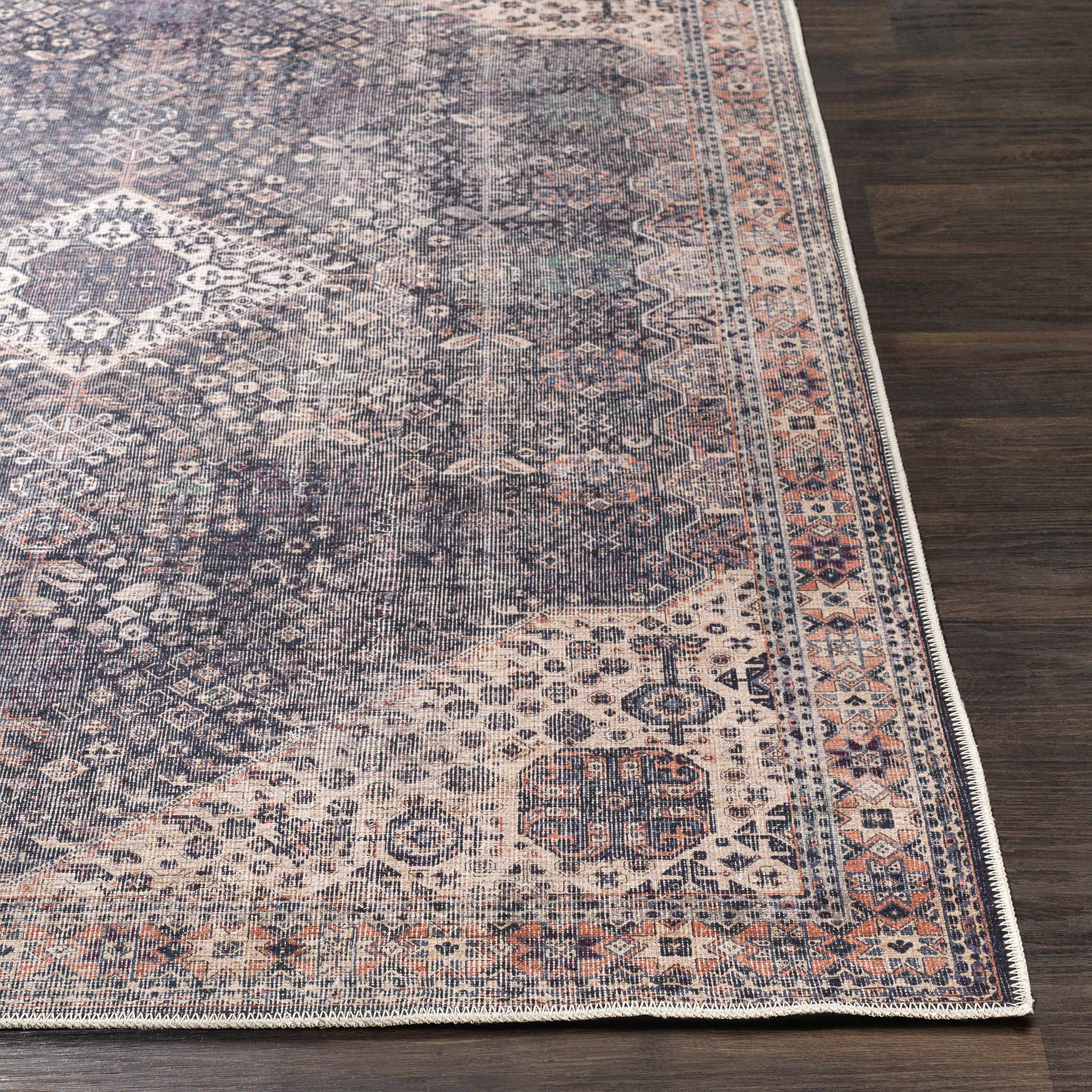 Kittrell Vintage Flat Pile Washable Rug - Clearance - Image 4