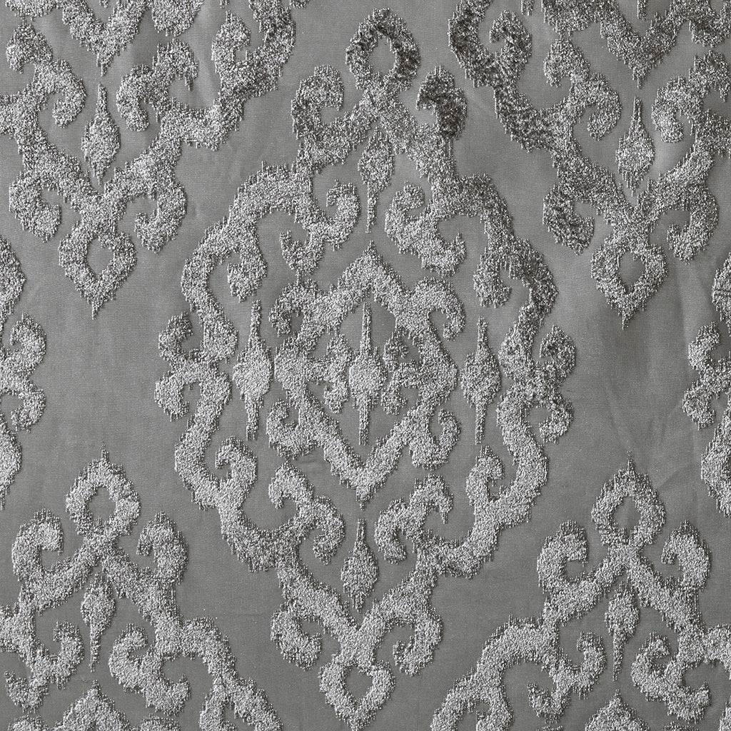 Knitted Jacquard Damask Total Blackout Grommet Curtain Panel - Image 9