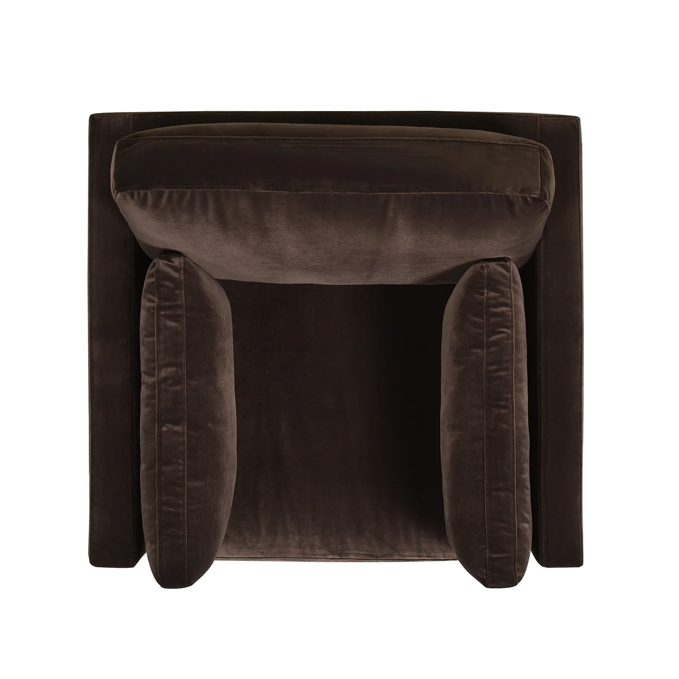 Knox 36" Modern Farmhouse Arm Chair, Deep Brown Performance Velvet - Image 3