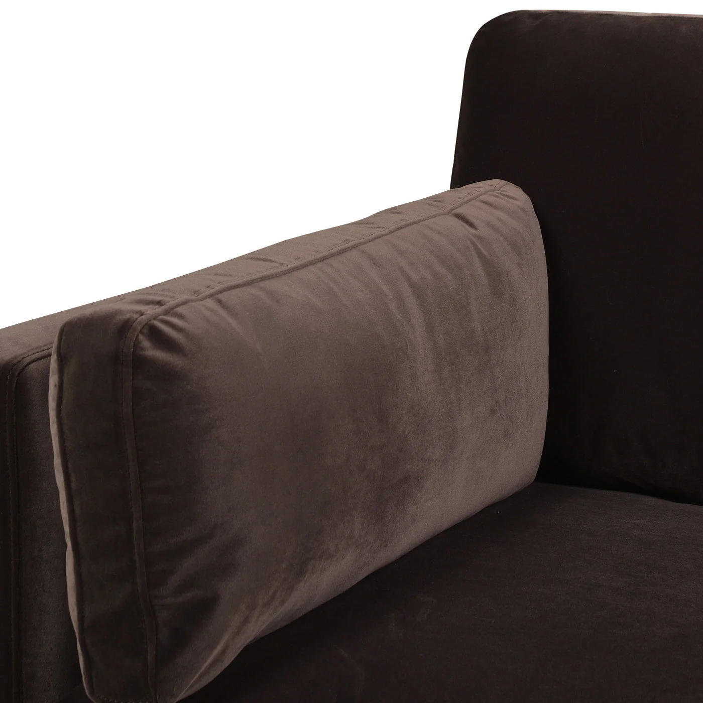 Knox 36" Modern Farmhouse Arm Chair, Deep Brown Performance Velvet - Image 5