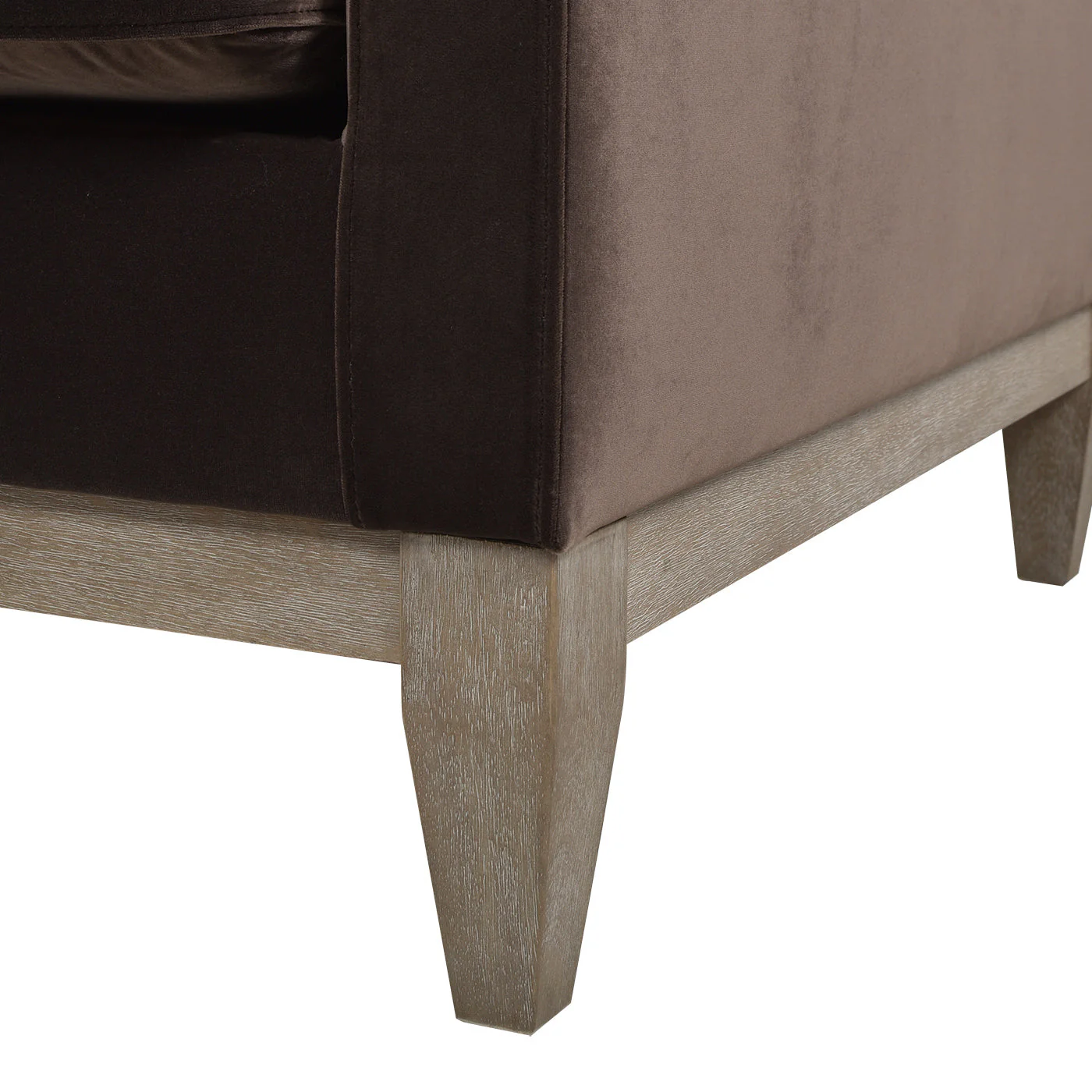 Knox 36" Modern Farmhouse Arm Chair, Deep Brown Performance Velvet - Image 6