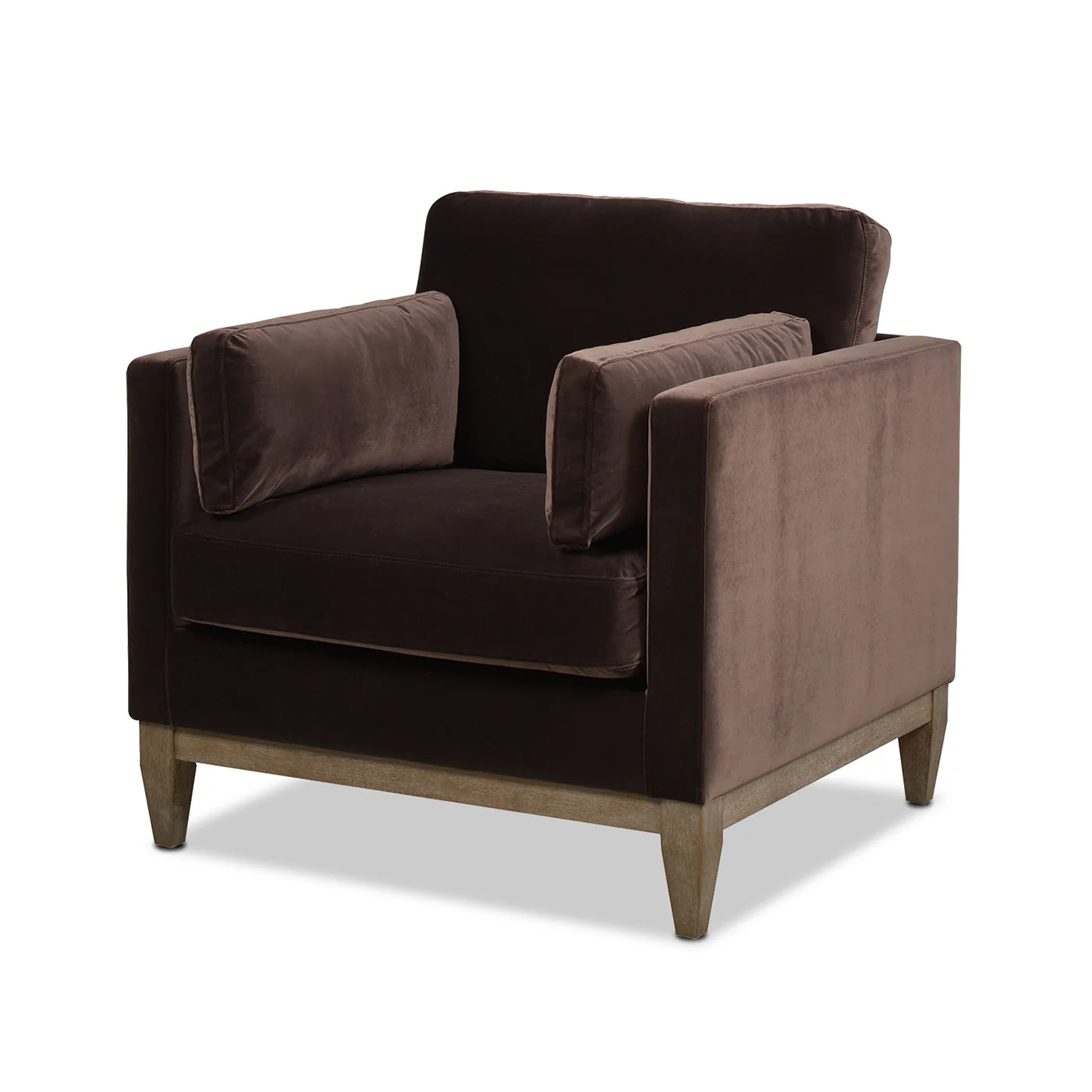 Knox 36" Modern Farmhouse Arm Chair, Deep Brown Performance Velvet - Image 8