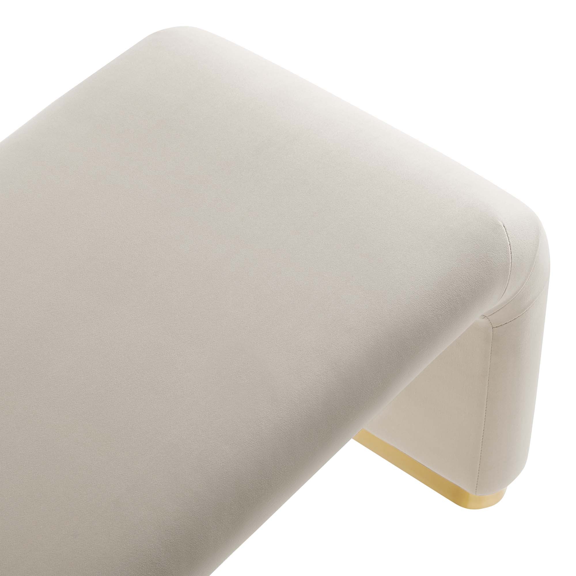 Koda Performance Velvet Waterfall Long Bench by Modway - Image 10