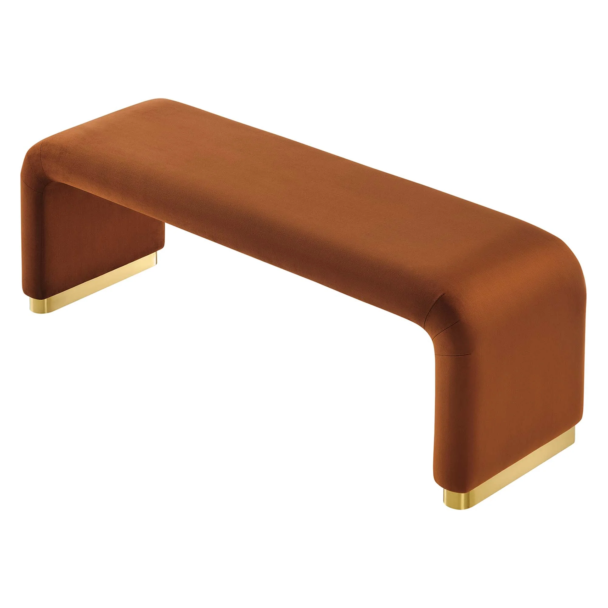 Koda Performance Velvet Waterfall Long Bench by Modway - Image 14