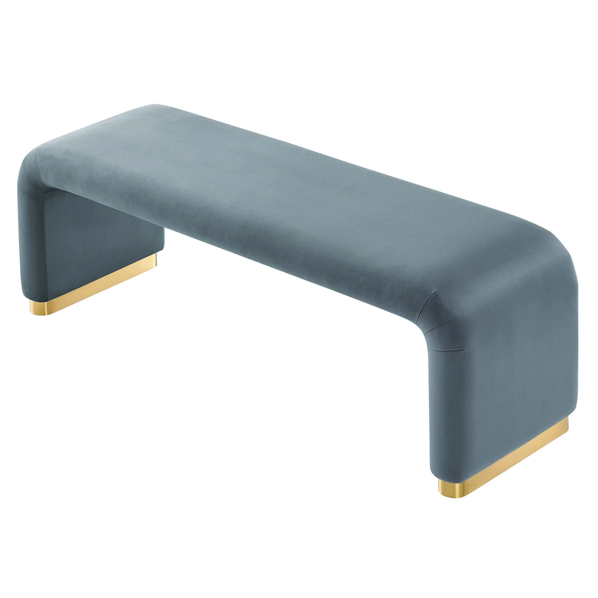 Koda Performance Velvet Waterfall Long Bench by Modway - Image 15