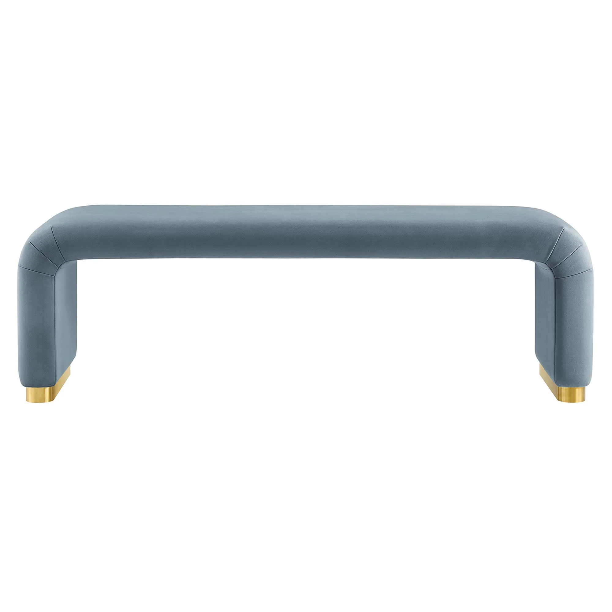 Koda Performance Velvet Waterfall Long Bench by Modway - Image 21