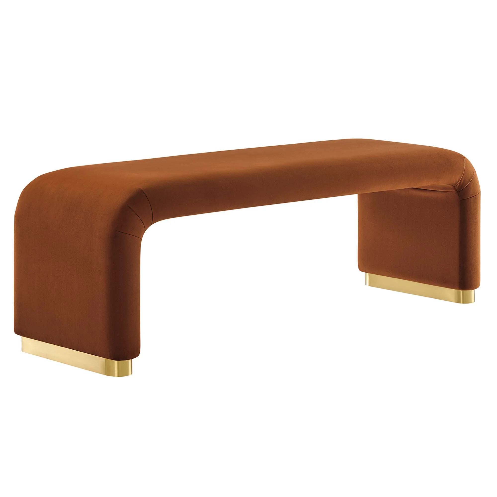 Koda Performance Velvet Waterfall Long Bench by Modway - Image 44