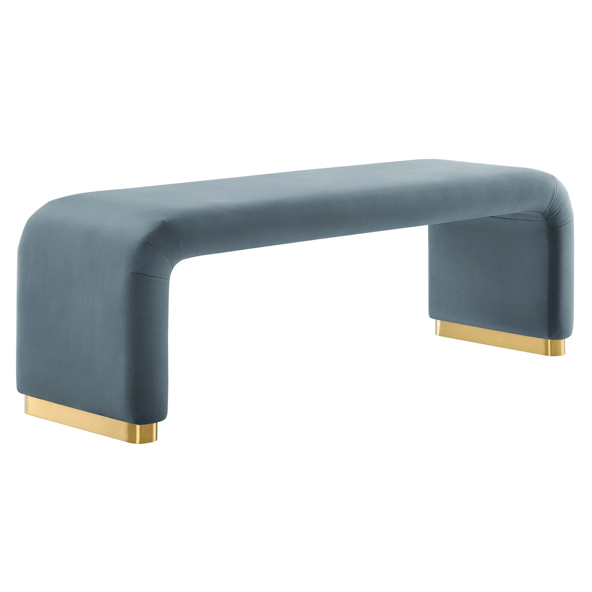 Koda Performance Velvet Waterfall Long Bench by Modway - Image 45
