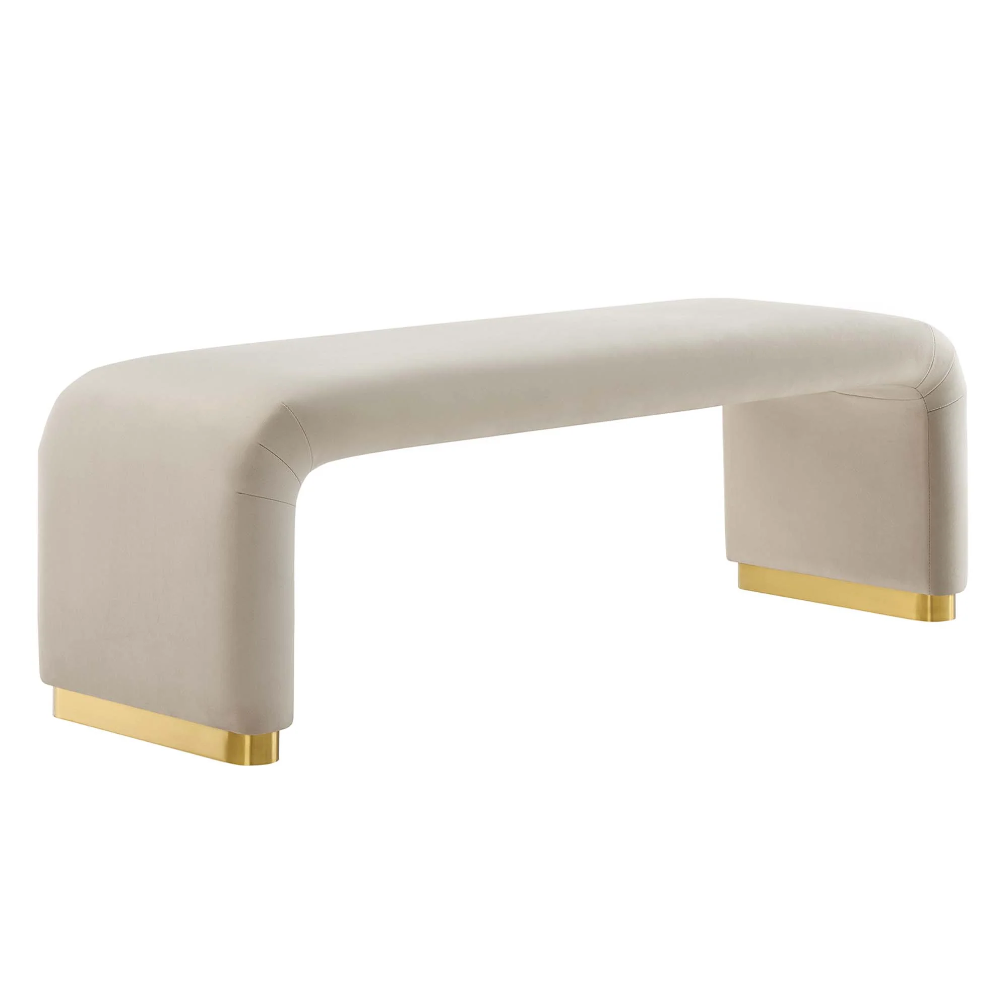 Koda Performance Velvet Waterfall Long Bench by Modway - Image 46