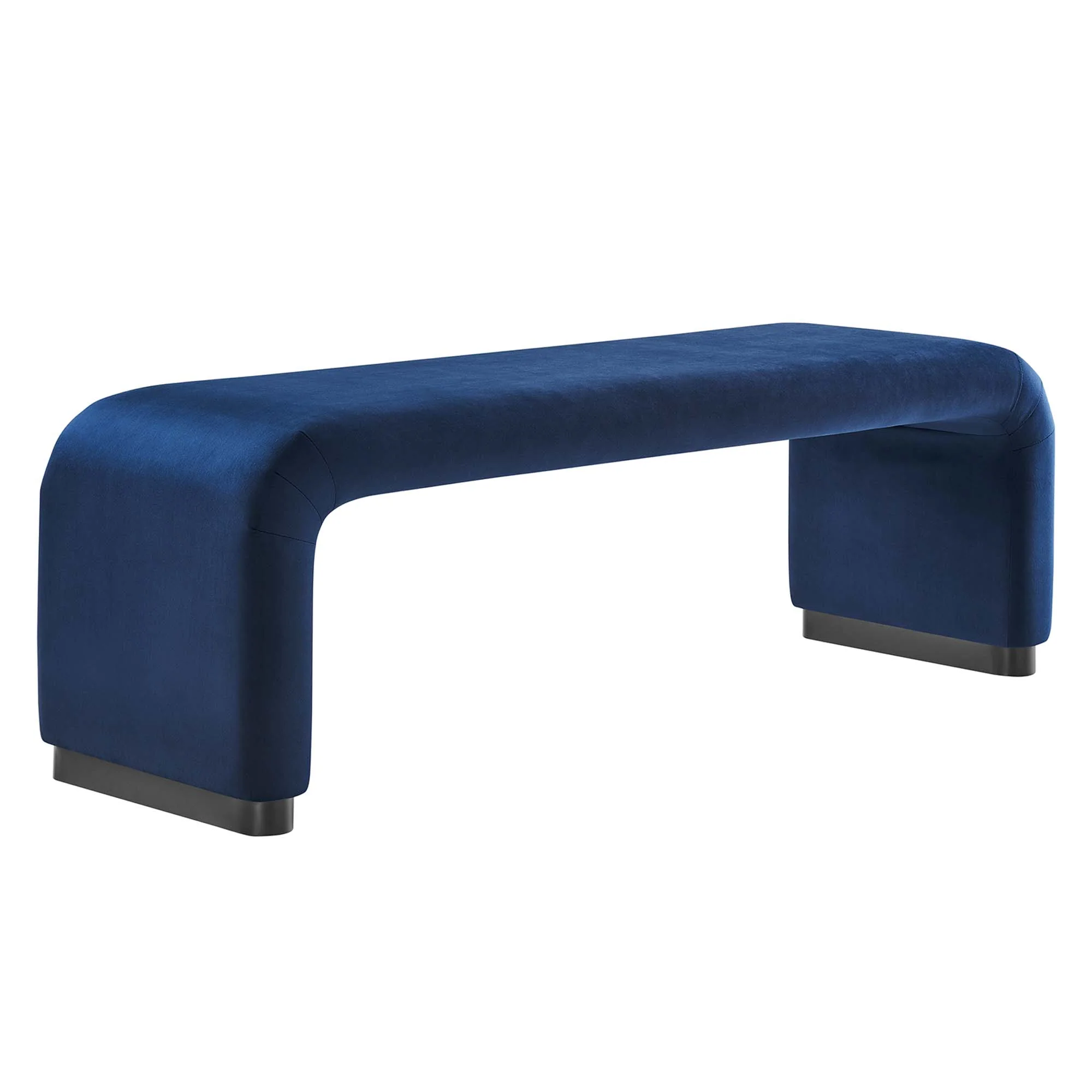 Koda Performance Velvet Waterfall Long Bench by Modway - Image 48